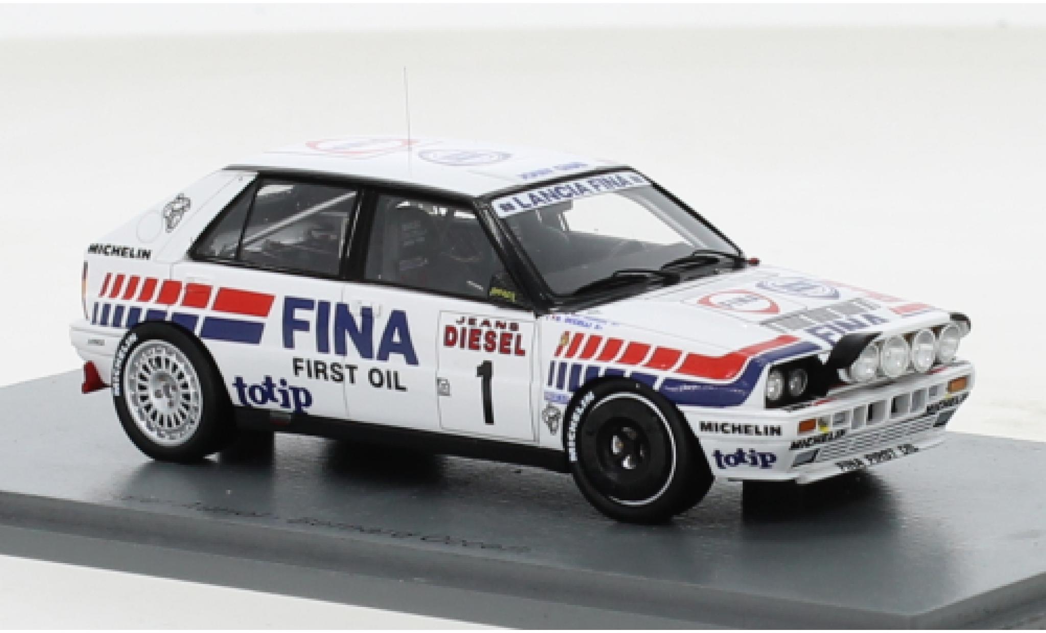Lancia Delta 1/43 Spark HF Integrale 16V No.1 Jolly Club Fina Rallye WM Rallye San Remo 1991 modelauto