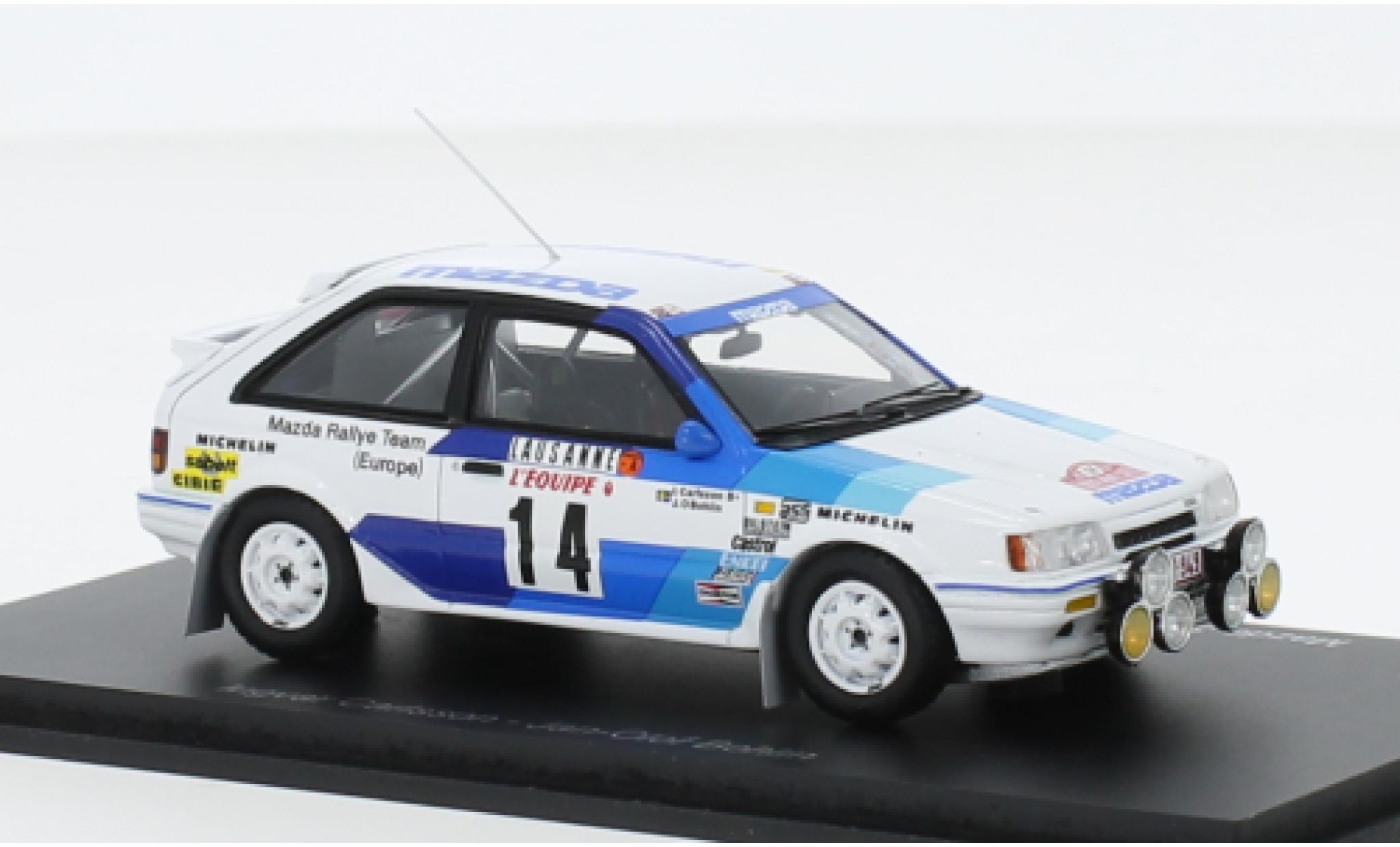 Mazda 323 1/43 Spark 4WD No.14 Rally Team Europe Rallye WM Rallye Monte Carlo 1986 modelauto