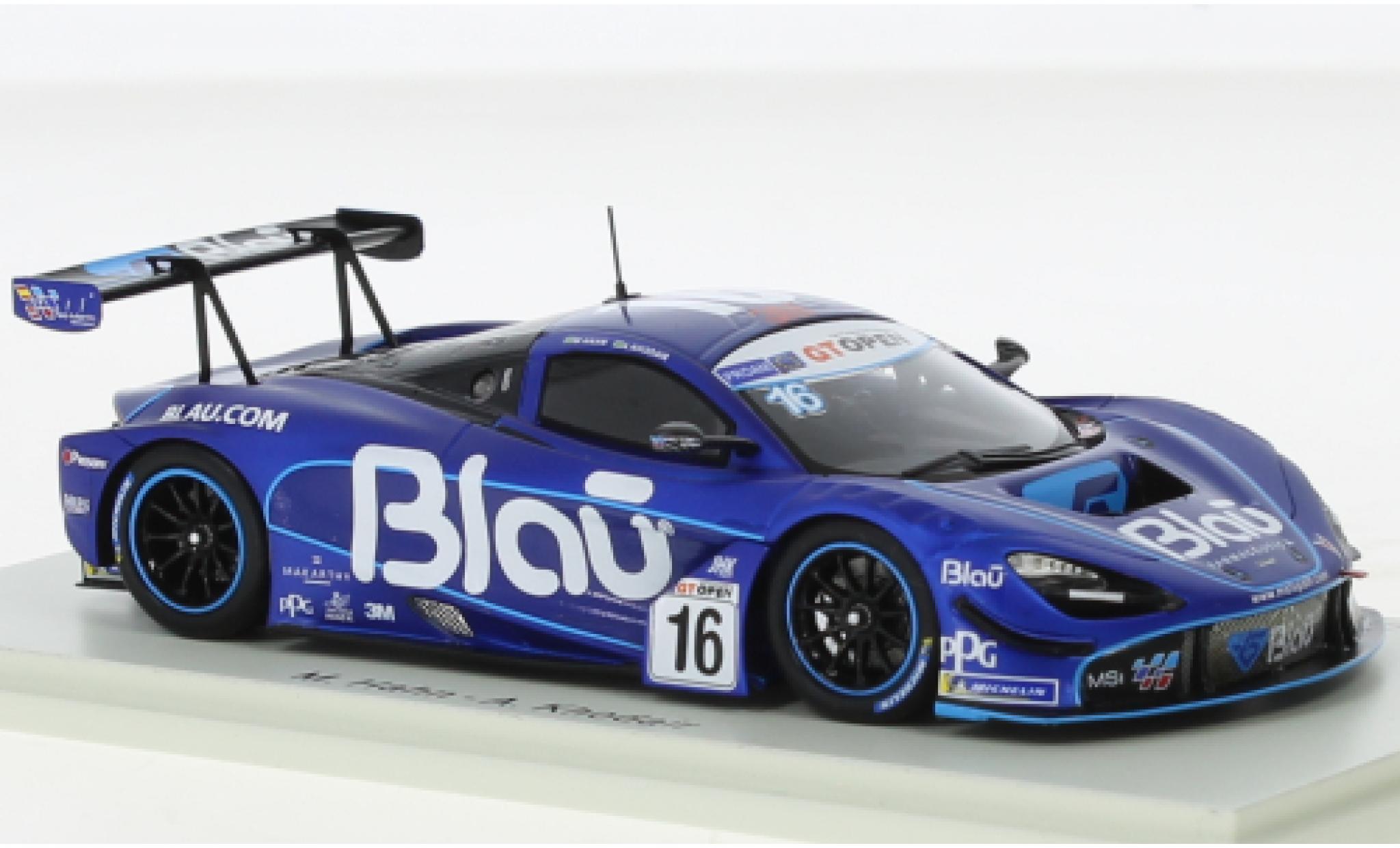 McLaren 720 1/43 Spark S GT3 No.16 Teo Martin Motorsport Blau Farmaceutica International GT Open 2019 modelauto