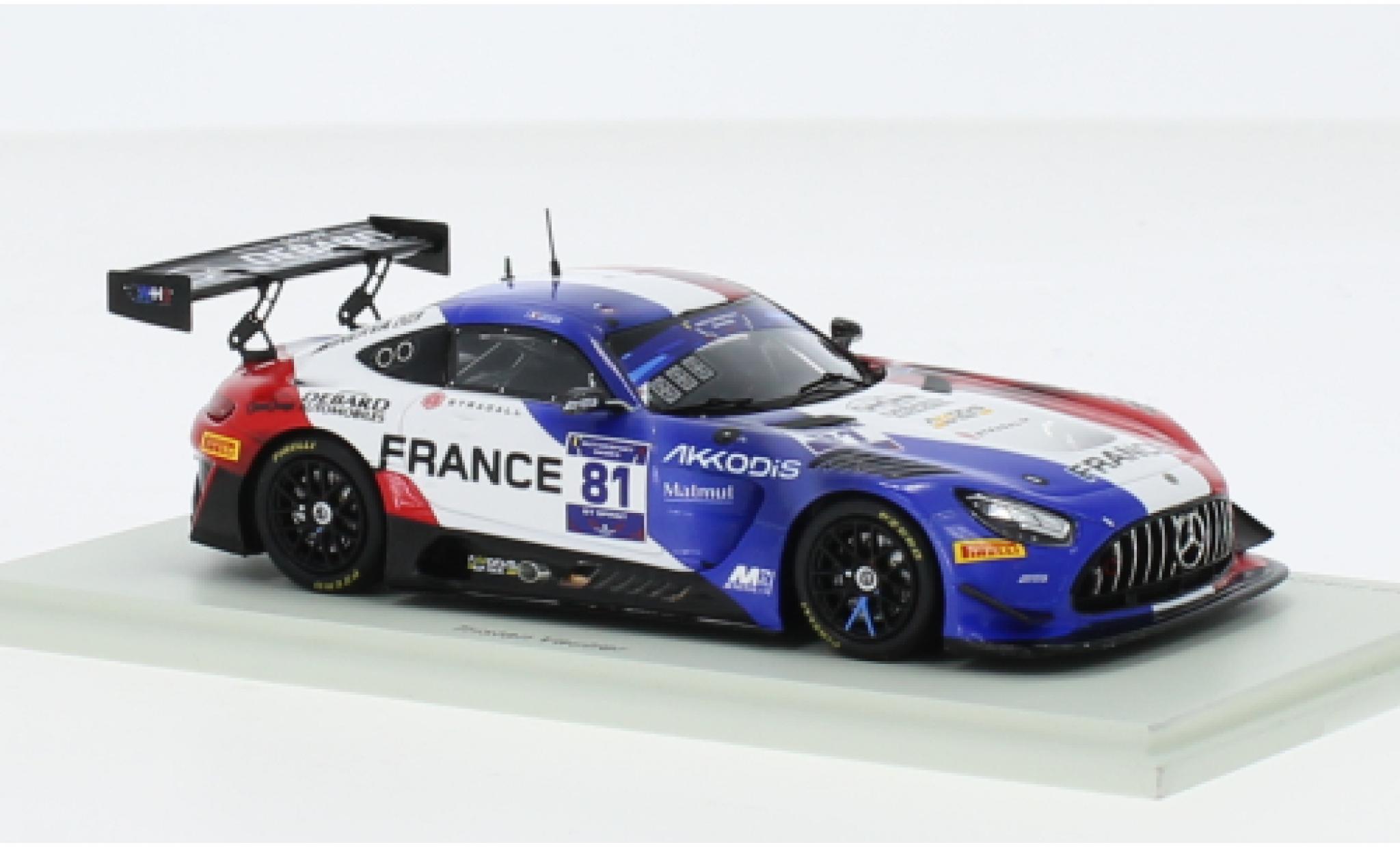 Mercedes AMG GT 1/43 Spark 3 No.81 Team France FIA Motorsport Games GT Sprint Cup Paul Ricard 2022 modelauto
