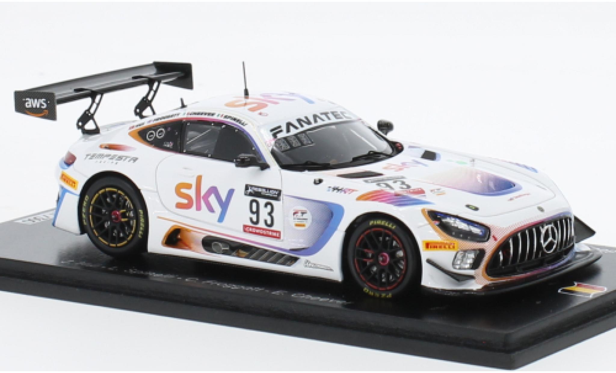 Mercedes AMG GT 1/43 Spark 3 No.93 SKY - Tempesta Racing SKY 24h Spa 2022 modelauto