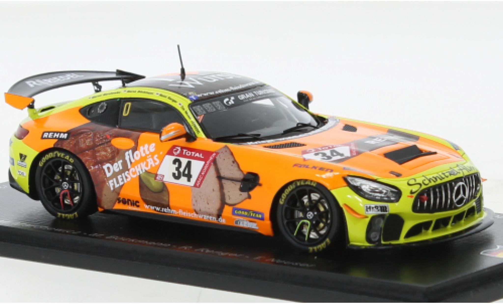 Mercedes AMG GT 1/43 Spark 4 No.34 Schnitzelalm Racing 24h N&uuml;rburgring 2021 modelauto