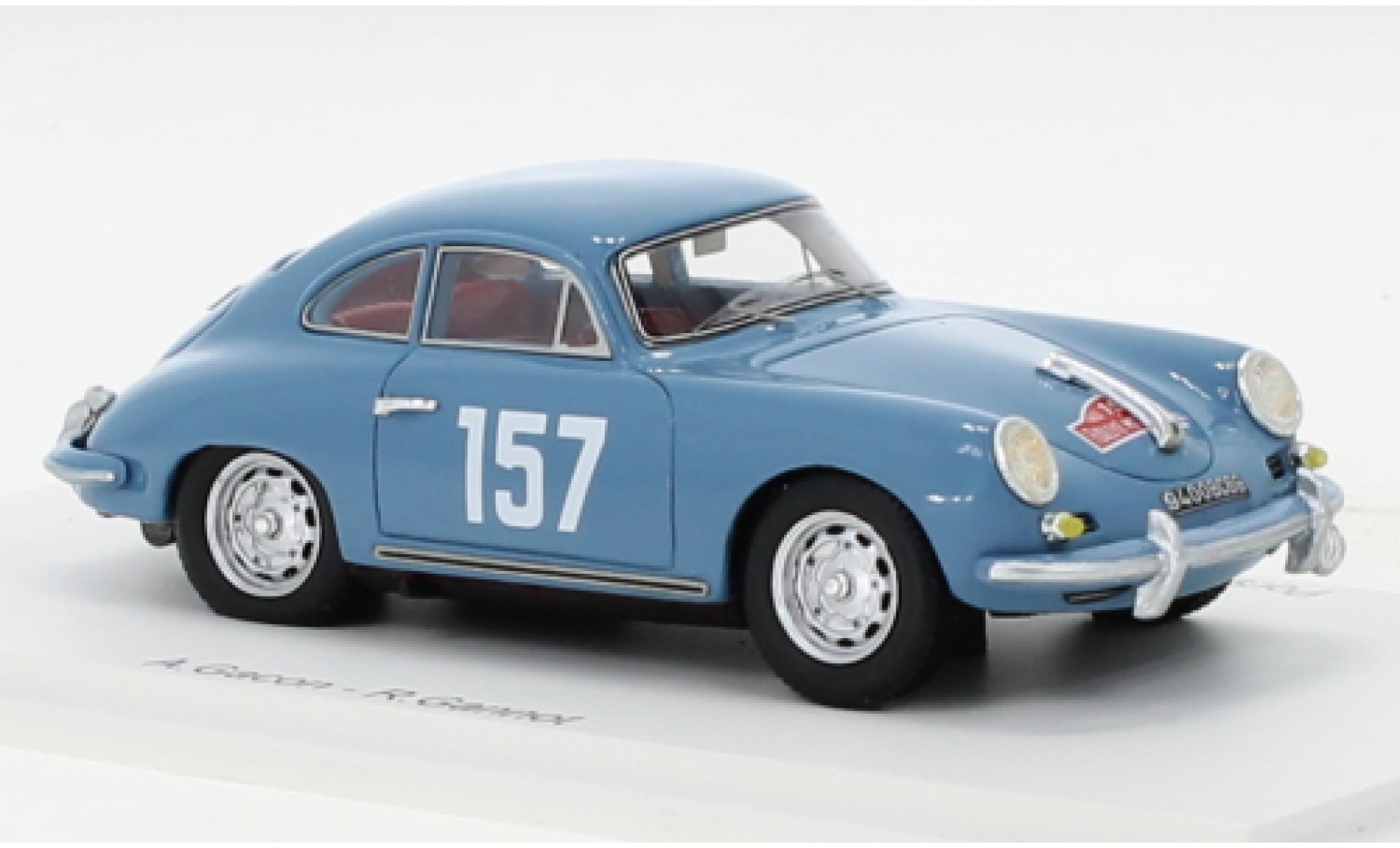 Porsche 356 1/43 Spark B 1600 S No.157 Rallye Monte Carlo 1960 modelauto