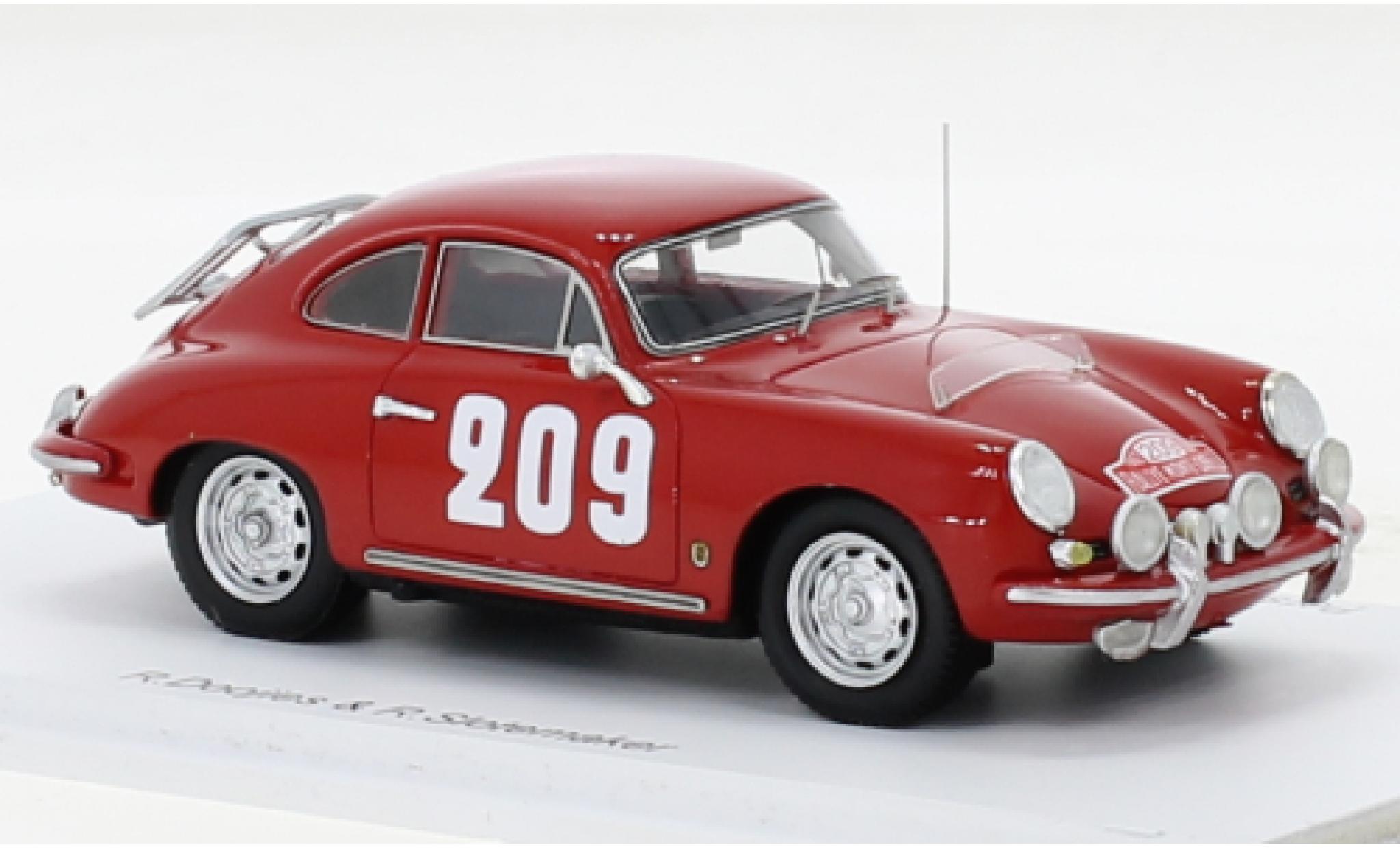 Porsche 356 1/43 Spark B T5 1600 No.209 Rallye Monte Carlo 1962 modelauto