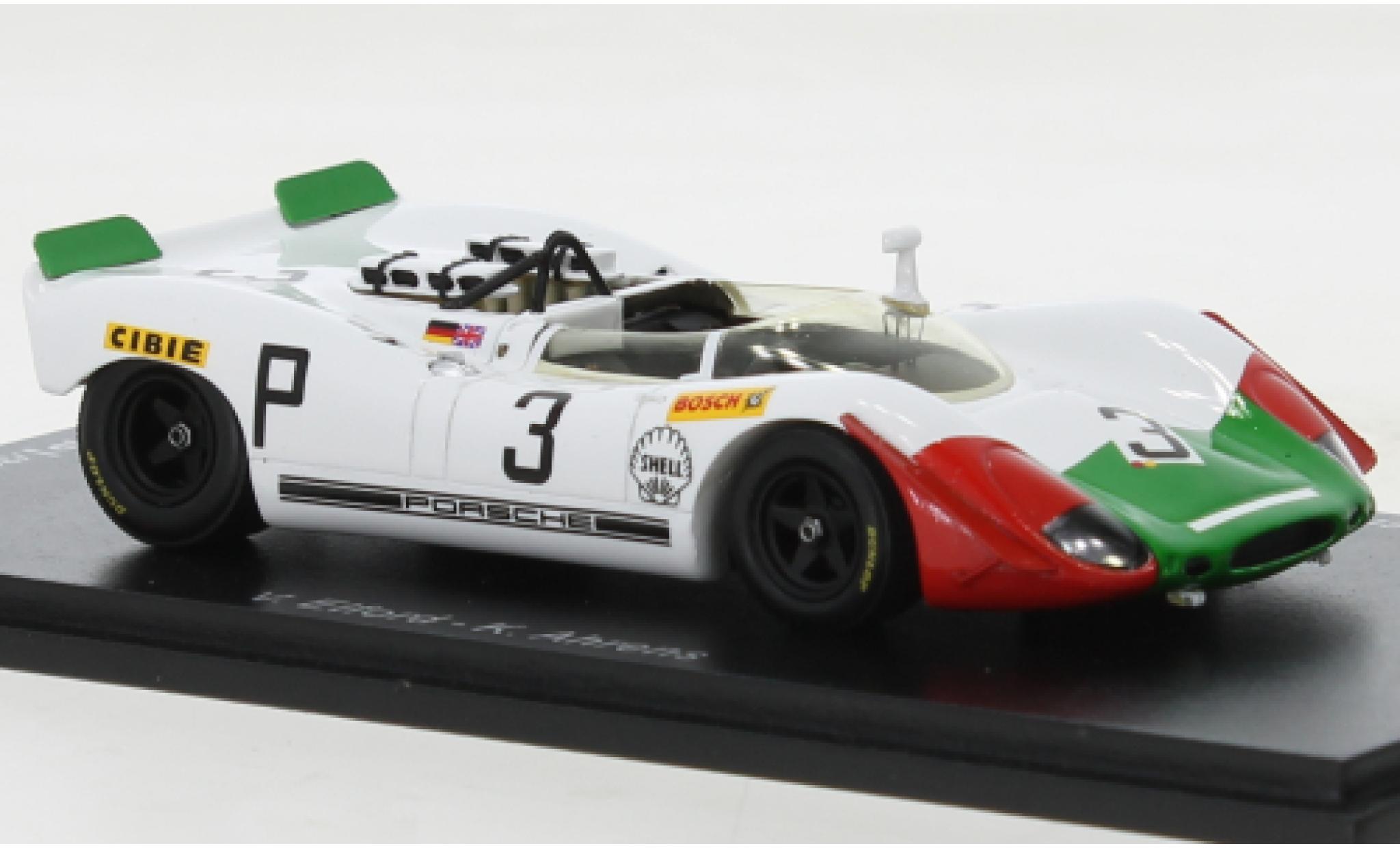 Porsche 908 1969 1/43 Spark -2 RHD No.3 1000 Km Nuerburgring modelauto