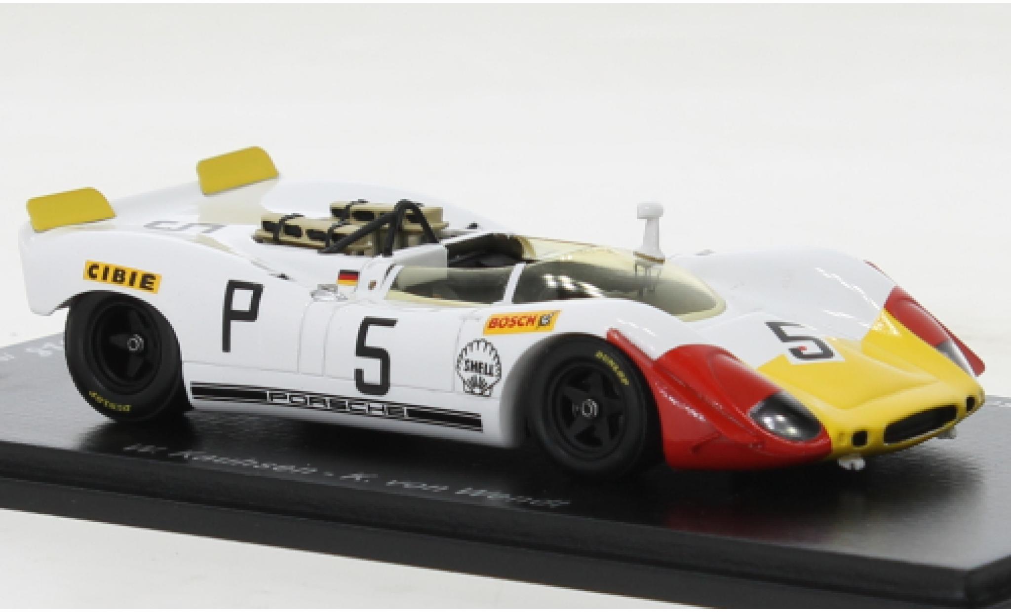 Porsche 908 1969 1/43 Spark -2 RHD No.5 1000 Km Nuerburgring modelauto