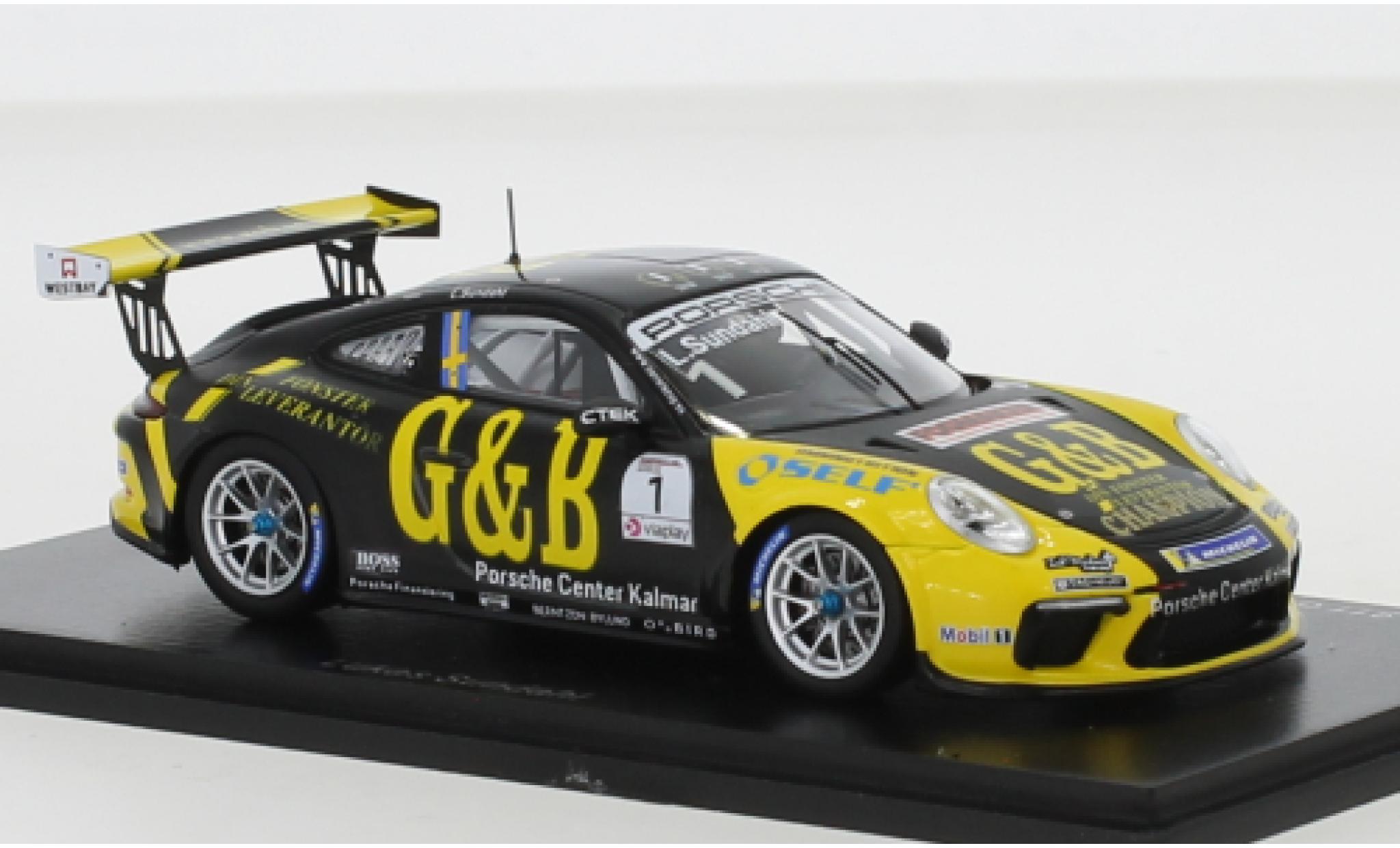 Porsche 992 GT3 1/43 Spark 911 (991) Cup No.1 Carrera Cup Scandinavia 2020 modelauto