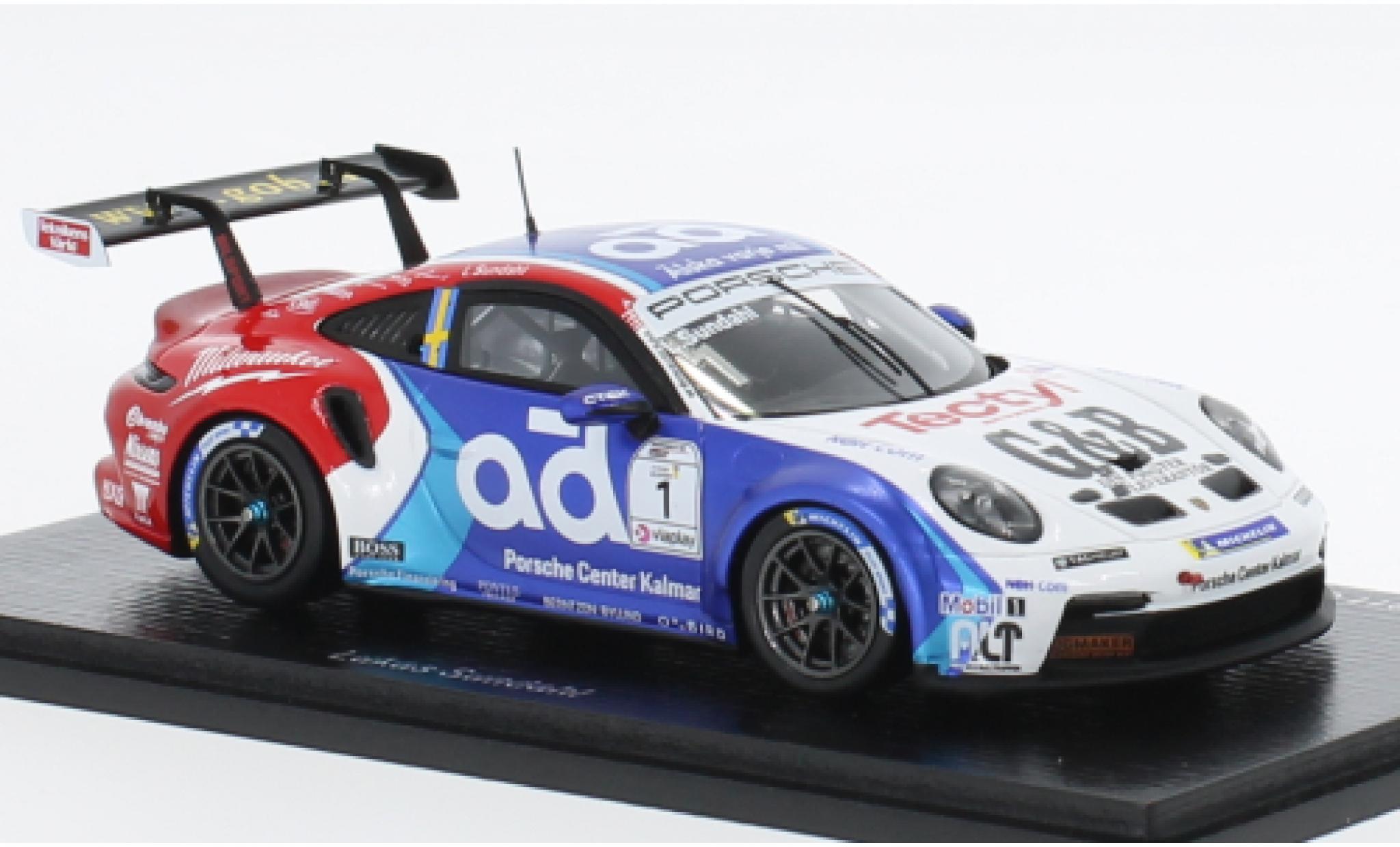Porsche 991 GT3 Cup 1/43 Spark 911  No.1 Carrera Cup Scandinavia 2022 modelauto