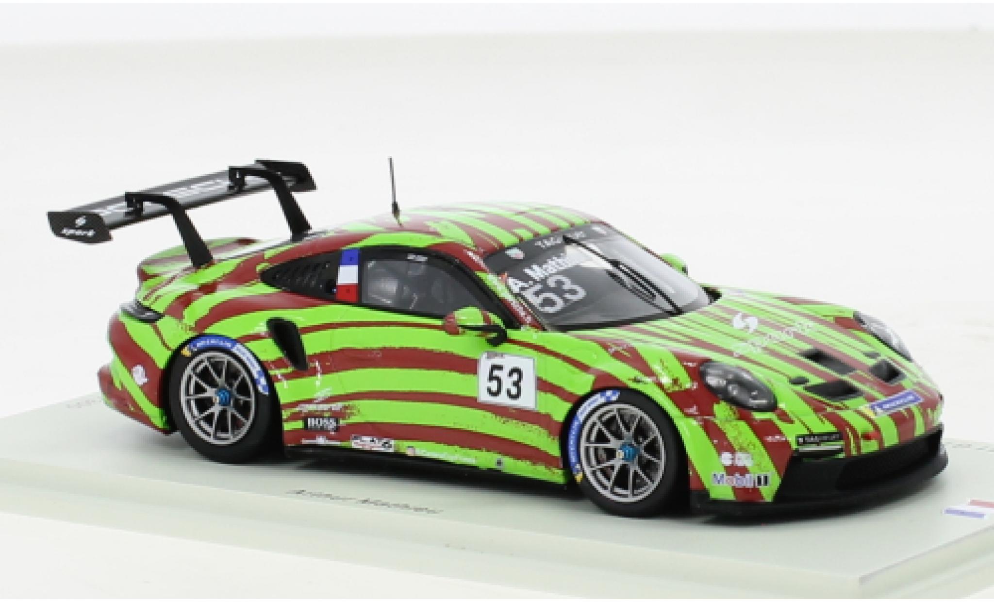 Porsche 991 GT3 Cup 1/43 Spark 911  No.53 Motorsport Carrera Cup France Barcelona 2021 modelauto