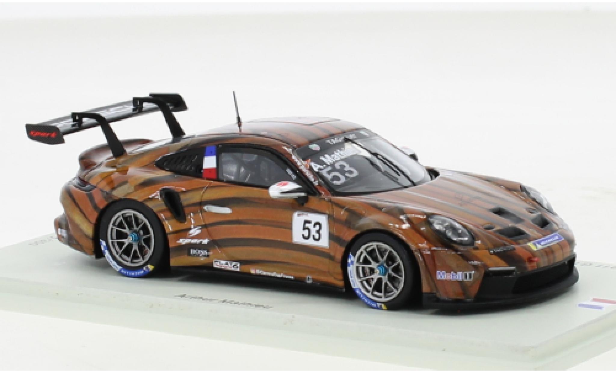 Porsche 991 GT3 Cup 1/43 Spark 911  No.53 Motorsport Carrera Cup France Paul Ricard 2021 modelauto