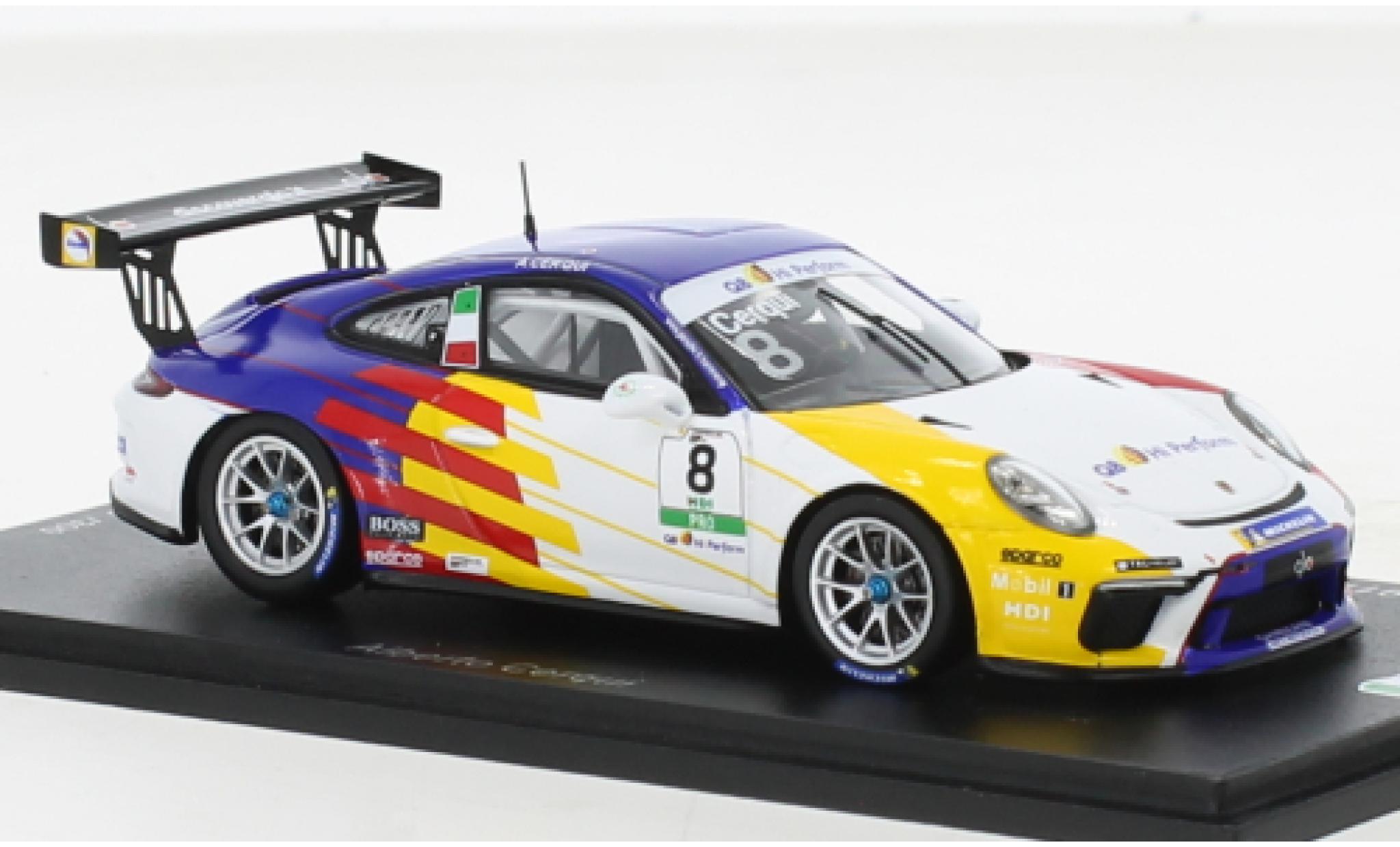 Porsche 991 GT3 Cup 1/43 Spark 911  No.8 Carrera Cup Italia 2021 modelauto