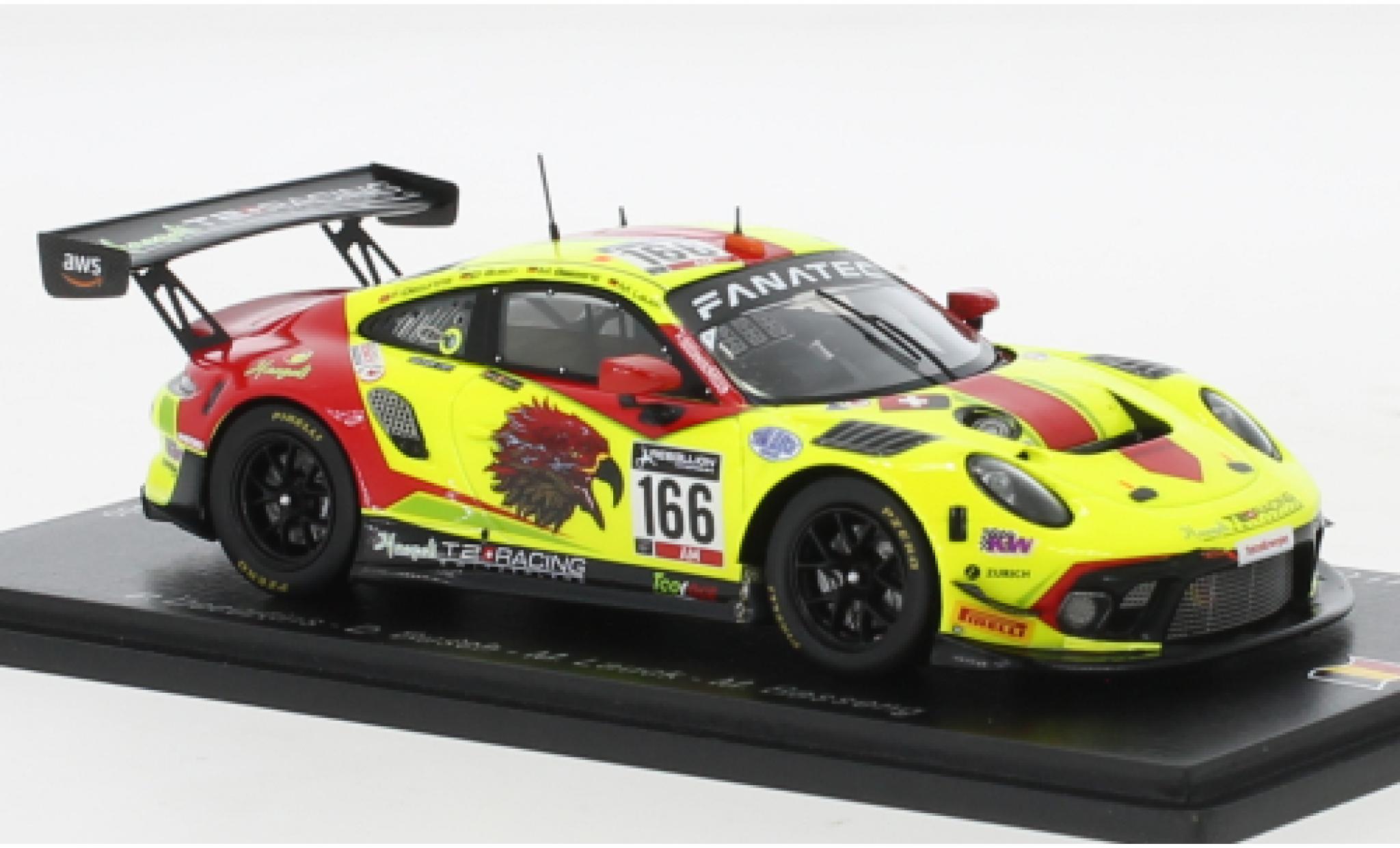 Porsche 991 GT3 R 1/43 Spark 911  No.166 Haegeli By T2 Racing 24h Spa 2021 modelauto