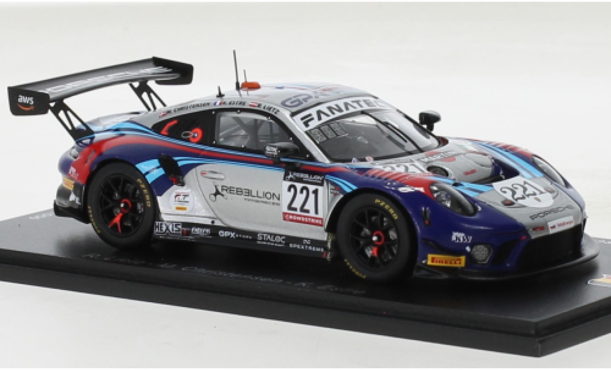 Porsche 991 GT3 R 1/43 Spark 911  No.221 GPX Martini Racing 24h Spa 2022 modelauto