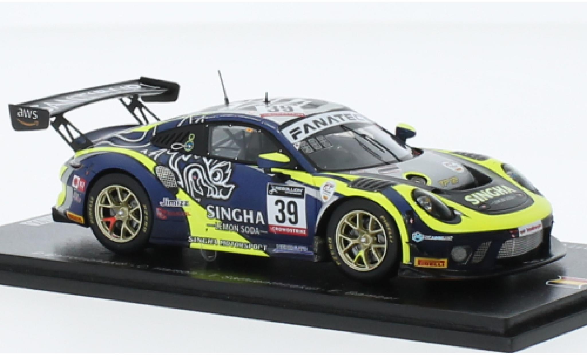 Porsche 991 GT3 R 1/43 Spark 911  No.39 SINGHA Racing Team TP 12 24h Spa 2022 modelauto