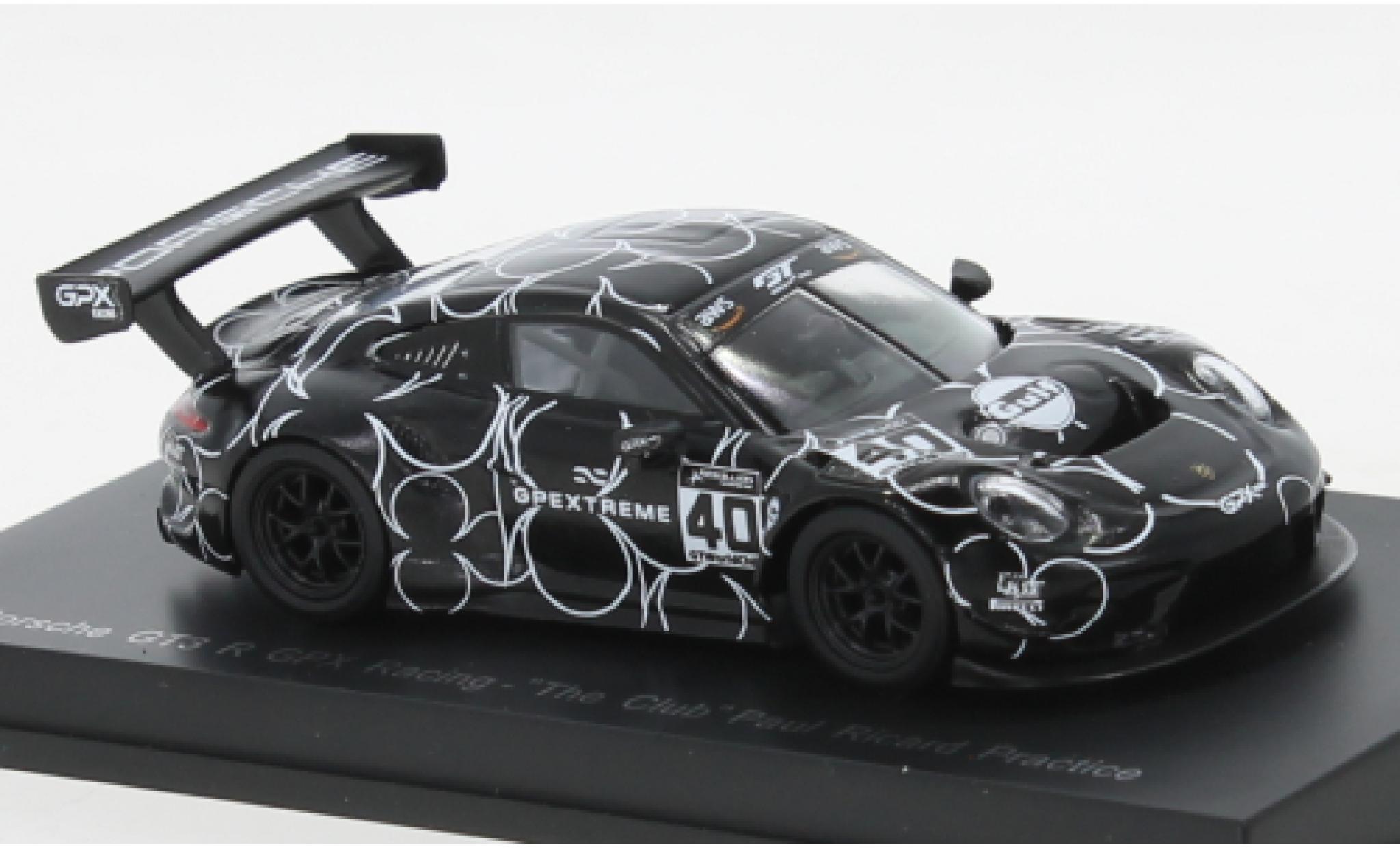 Porsche 991 GT3 R 1/64 Spark 911  No.40 GPX Racing The Club Test Paul Ricard modelauto