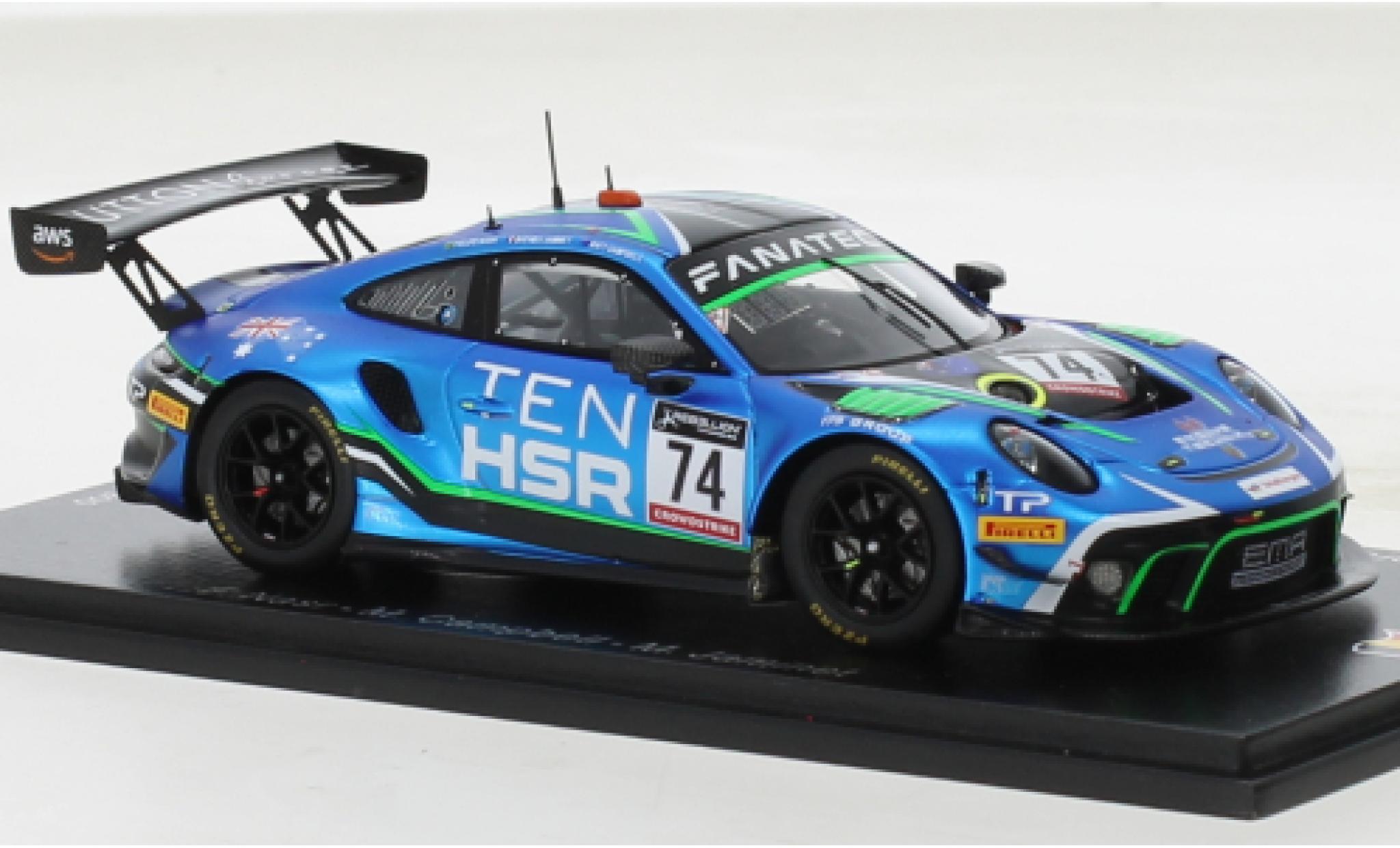 Porsche 991 GT3 R 1/43 Spark 911  No.74 EMA Motorsport 24h Spa 2022 modelauto