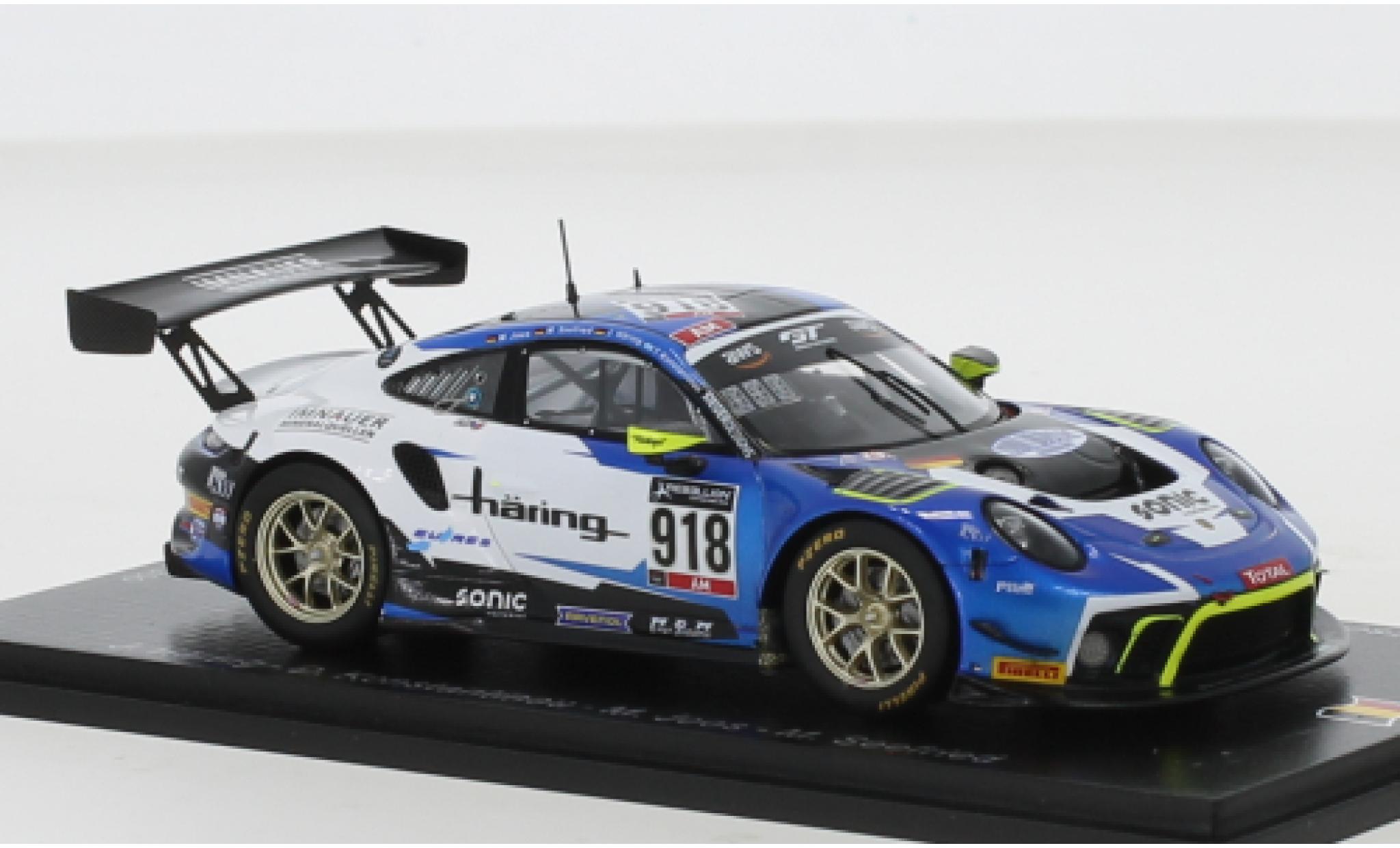 Porsche 992 GT3 R 1/43 Spark 911 (991) No.918 Herberth Motorsport 24h Spa 2020 modelauto