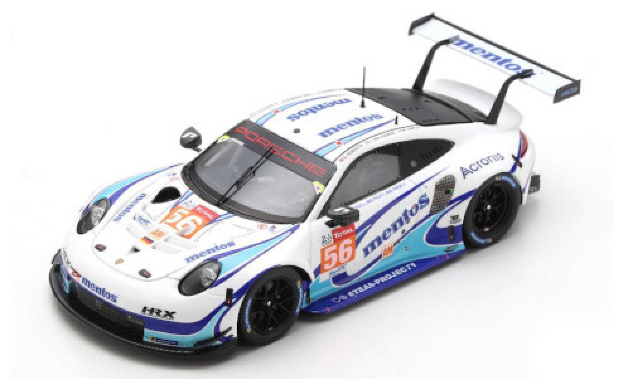 Porsche 992 RSR 1/64 Spark 911 (991) No.56 Team Project 1 24h Le Mans 2020 modelauto