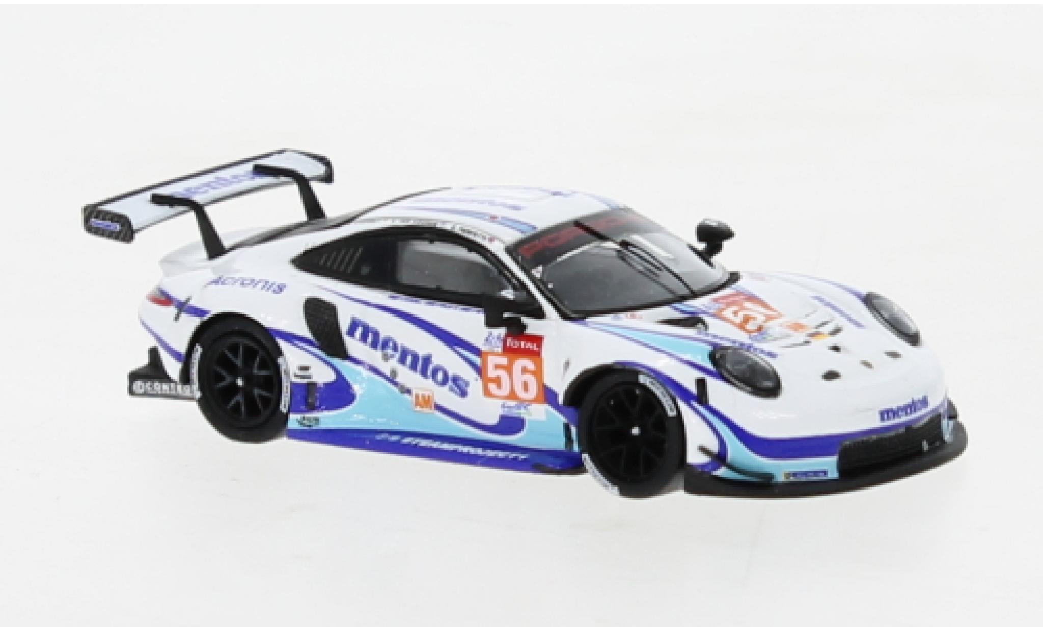 Porsche 992 RSR 1/87 Spark 911 -19 No.56 Team Project 1 24h Le Mans 2020 modelauto