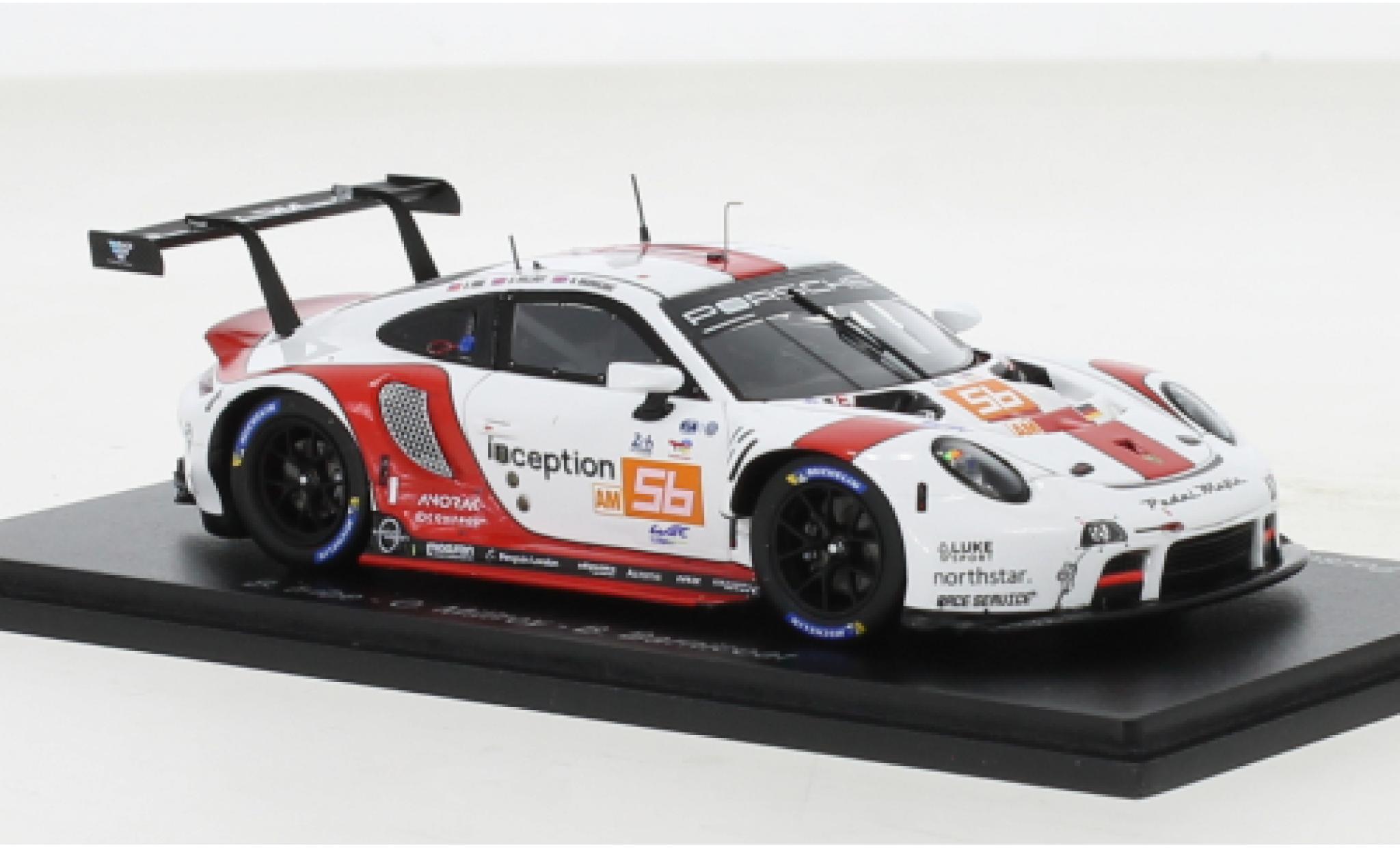 Porsche 911 1/43 Spark RSR-19 No.56 Team Project 1 24h Le Mans 2022 modelauto
