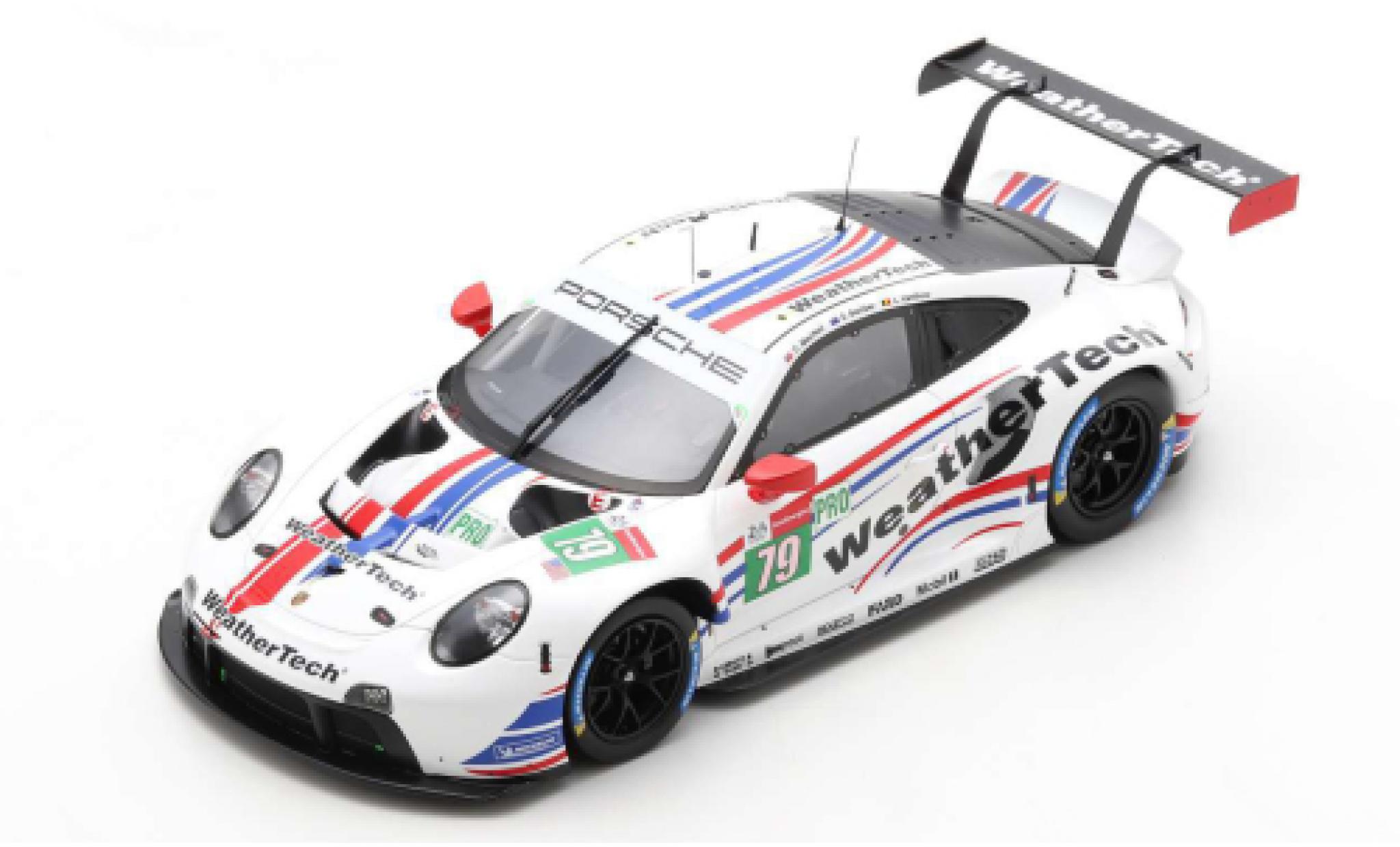 Porsche 911 1/43 Spark RSR-19 No.79 WeatherTech Racing 24h Le Mans 2021 modelauto