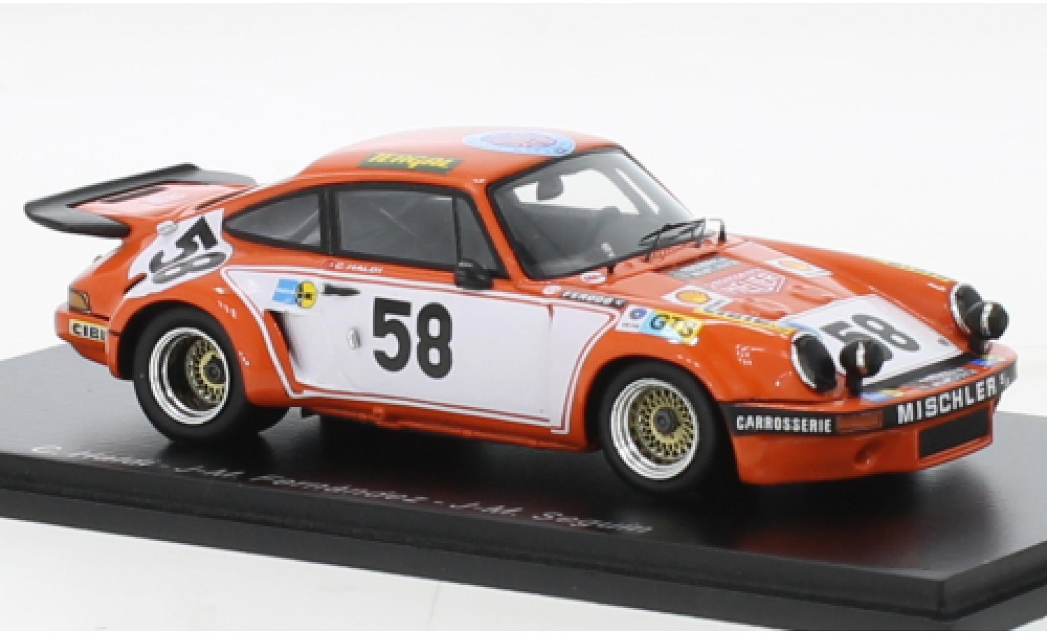 Porsche 930 RSR 1/43 Spark 911 3.0 No.58 24h Le Mans 1974 modelauto