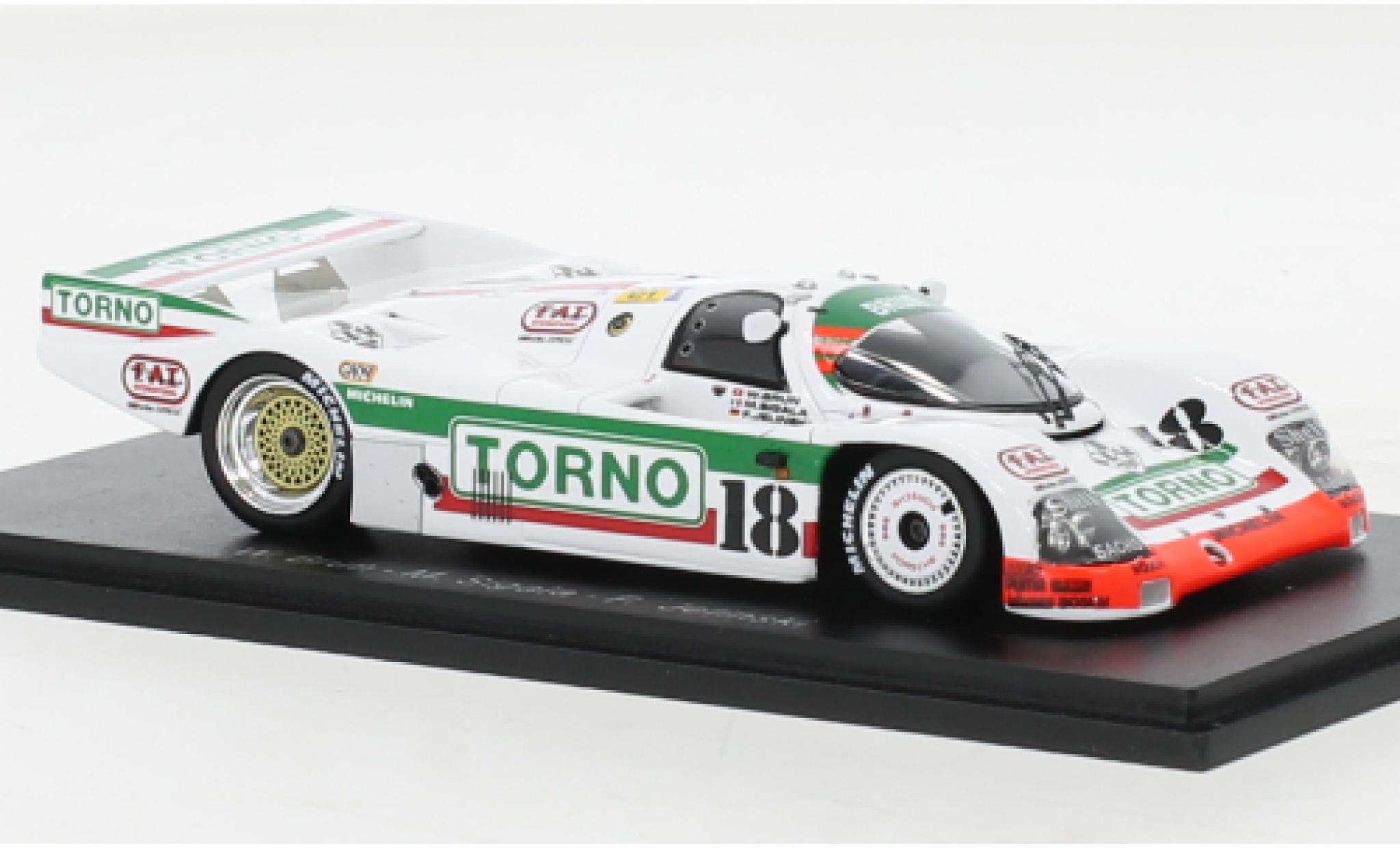 Porsche 962 1986 1/43 Spark C RHD No.18 Brun Motorsport Torno 24h Le Mans modelauto