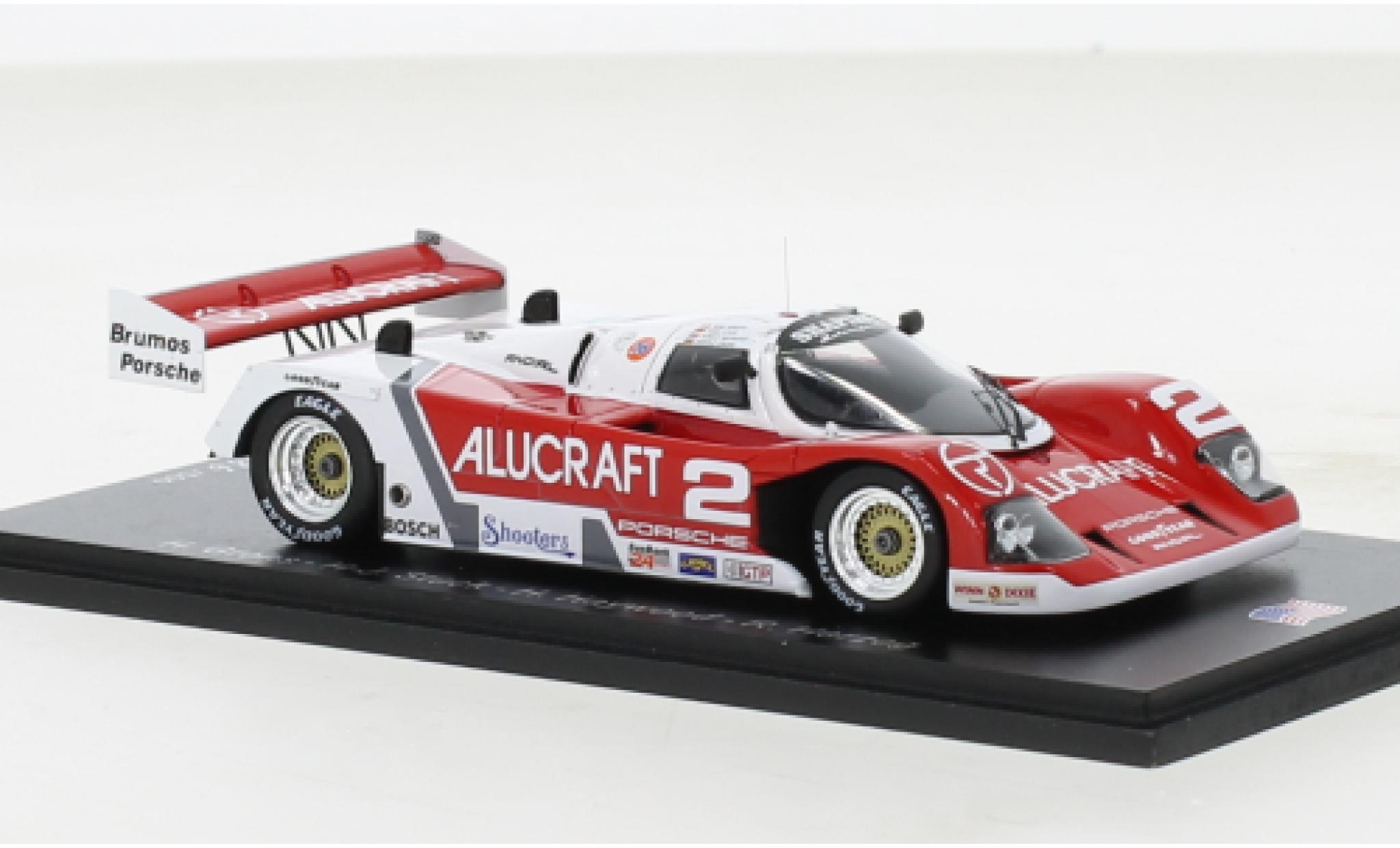 Porsche 962 1990 1/43 Spark C RHD No.2 Alucraft IMSA 24h Daytona modelauto