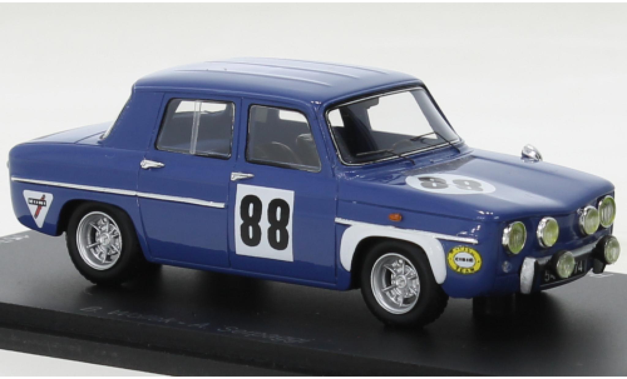 Renault 8 1/43 Spark Gordini blauw No. 24h Spa 196 modelauto