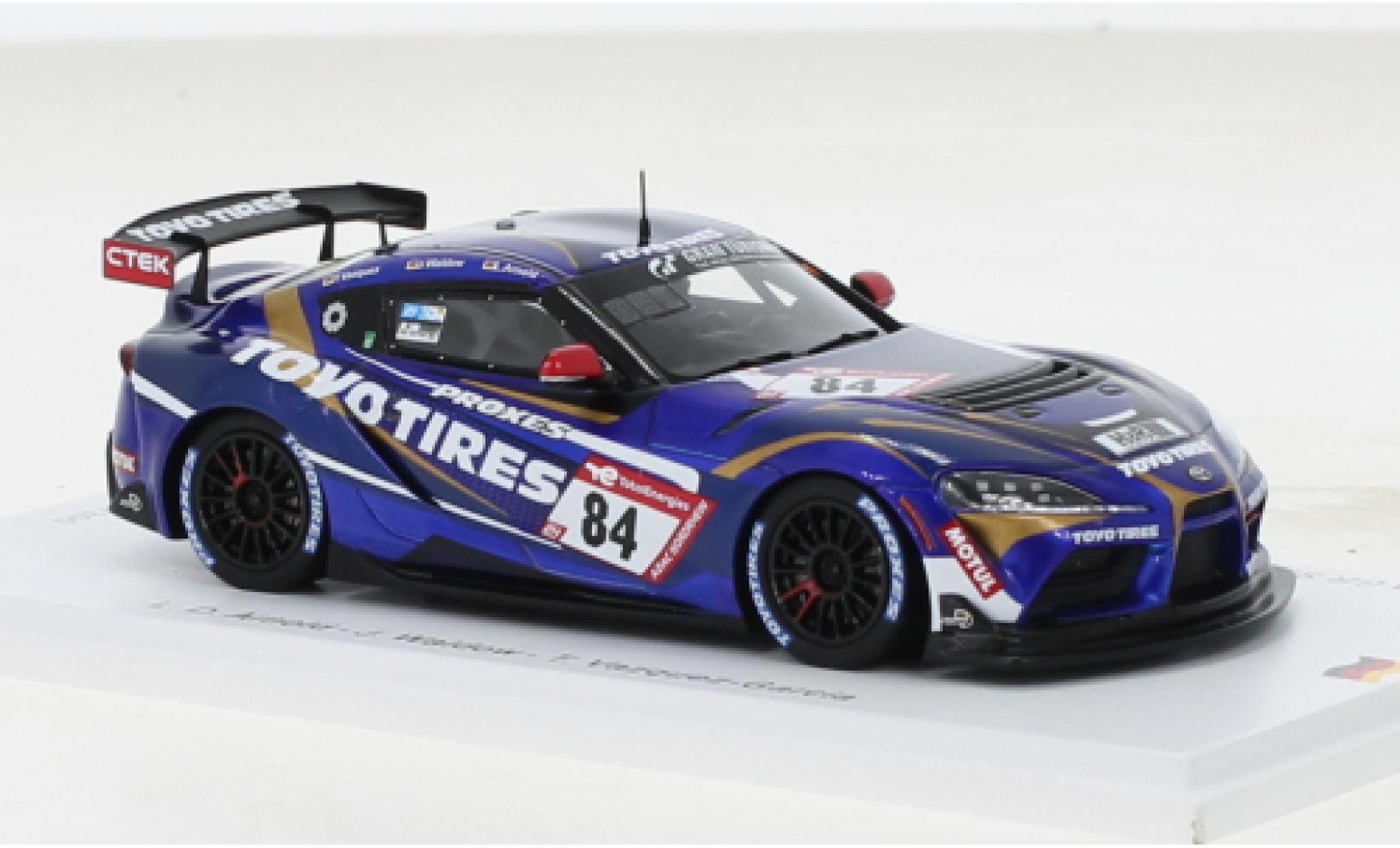 Aston Martin V8 Vantage GT4 1/43 Spark Toyota GR Supra GT4 No.84 Toyo Tires with Ring Racing 24h N&uuml;rburgring 2022 modelauto