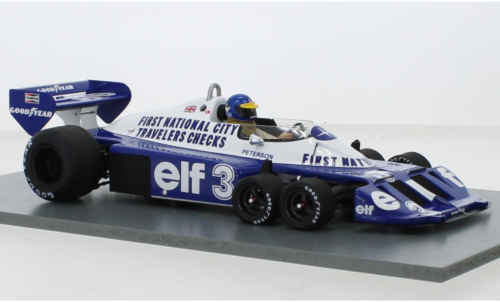Tyrrell P34 1/18 Spark No.3 First National City Formel 1 GP Italien 1977 modelauto