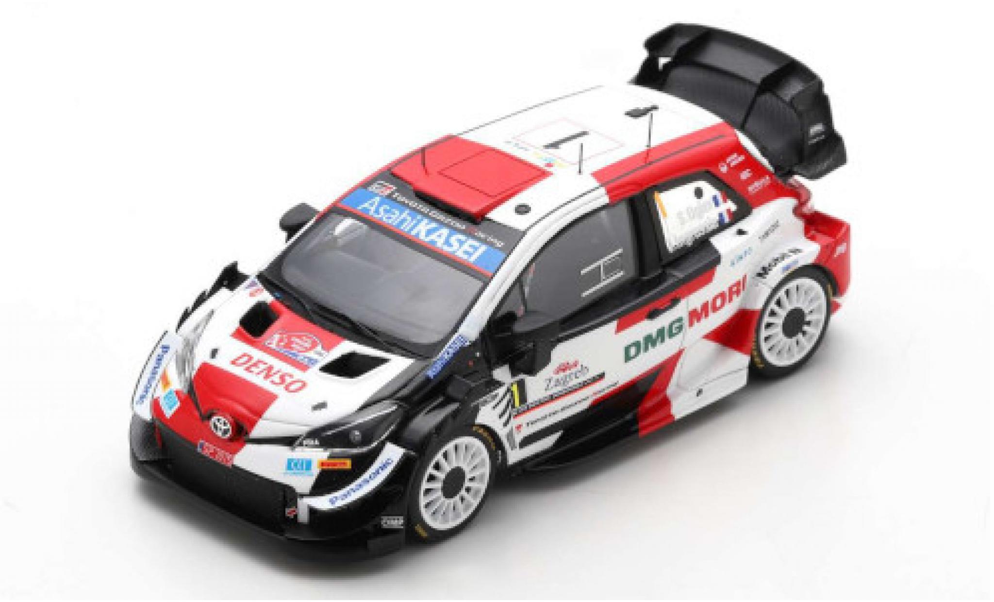 Toyota Yaris 1/43 Spark WRC No.1 Gazoo Racing DMG MORI Rallye WM Rally Croatia 2021 S.Ogier/J.Ingrassia modelauto