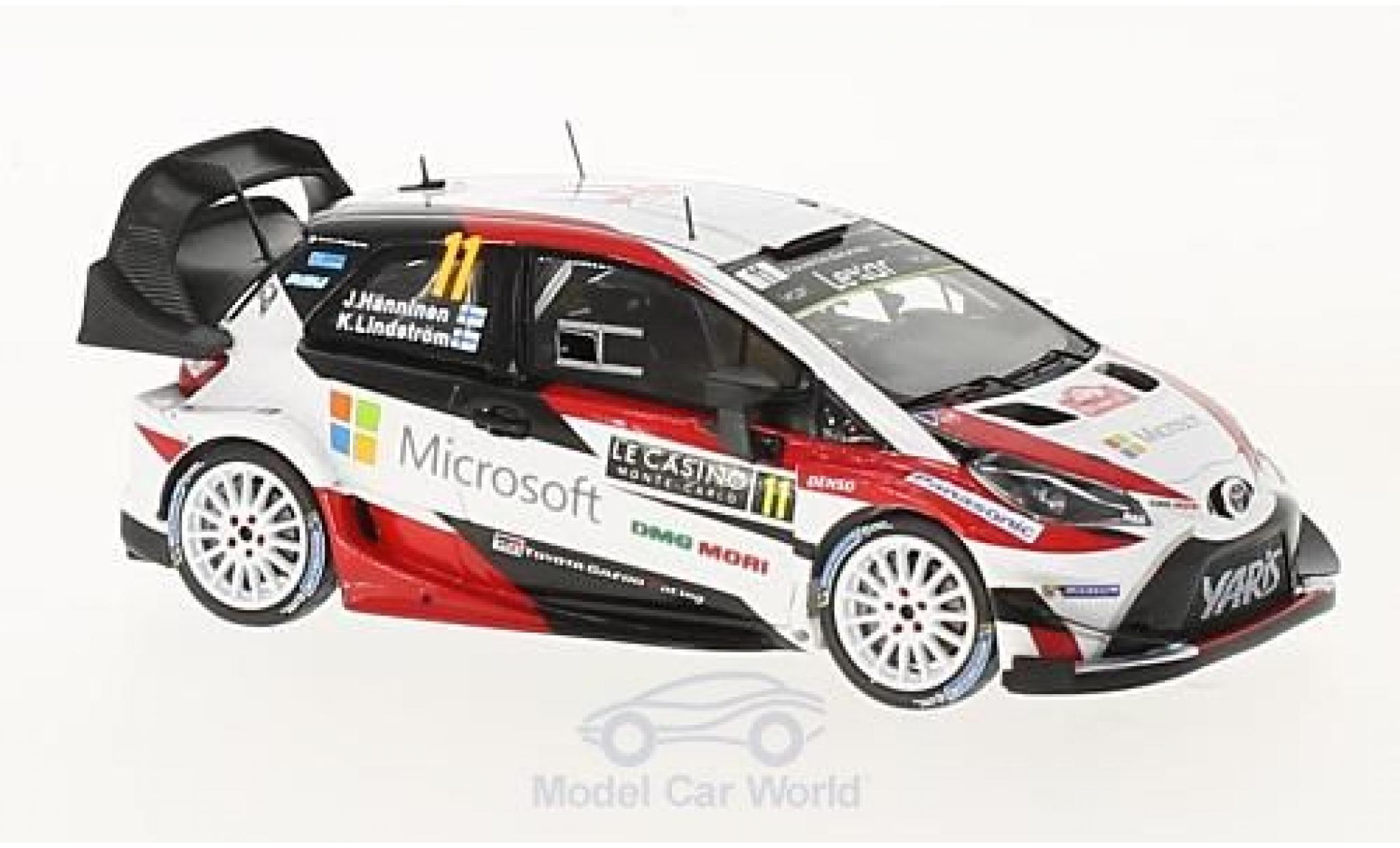 Toyota Yaris 1/43 Spark WRC No.11 Gazoo Racing Rallye WM Rallye Monte Carlo 2017 J.H&auml;nninen/K.Lindstr&ouml;m modelauto