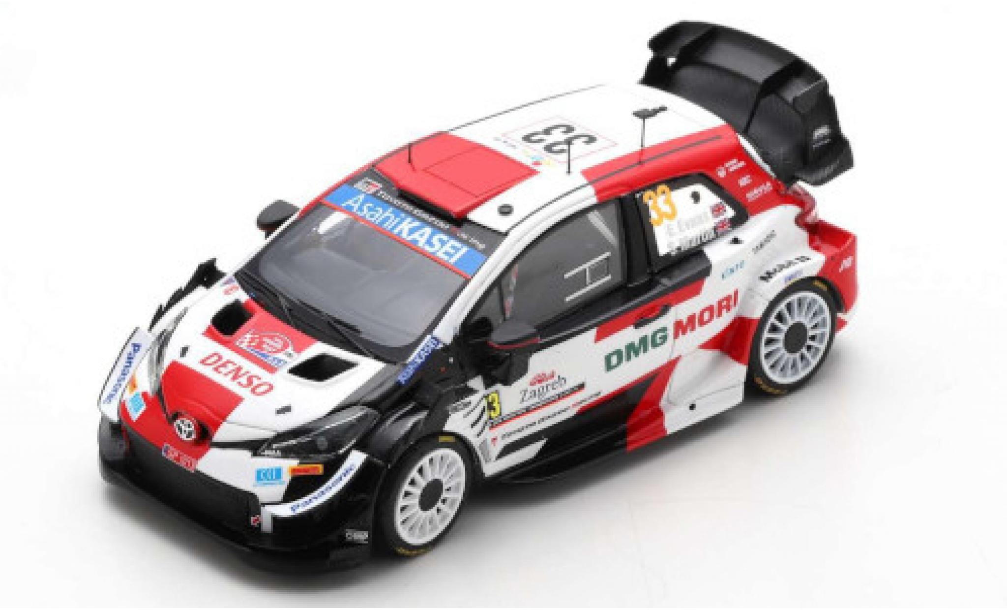 Toyota Yaris 1/43 Spark WRC No.33 Gazoo Racing DMG MORI Rallye WM Rally Croatia 2021 E.Evans/S.Martin modelauto