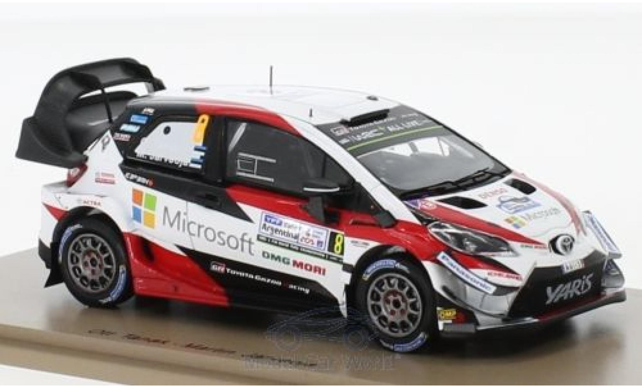 Toyota Yaris 1/43 Spark WRC No.8 Gazoo Racing Rallye WM Rallye Zilverinien 2018 O.T&auml;nak/M.J&auml;rveoja modelauto