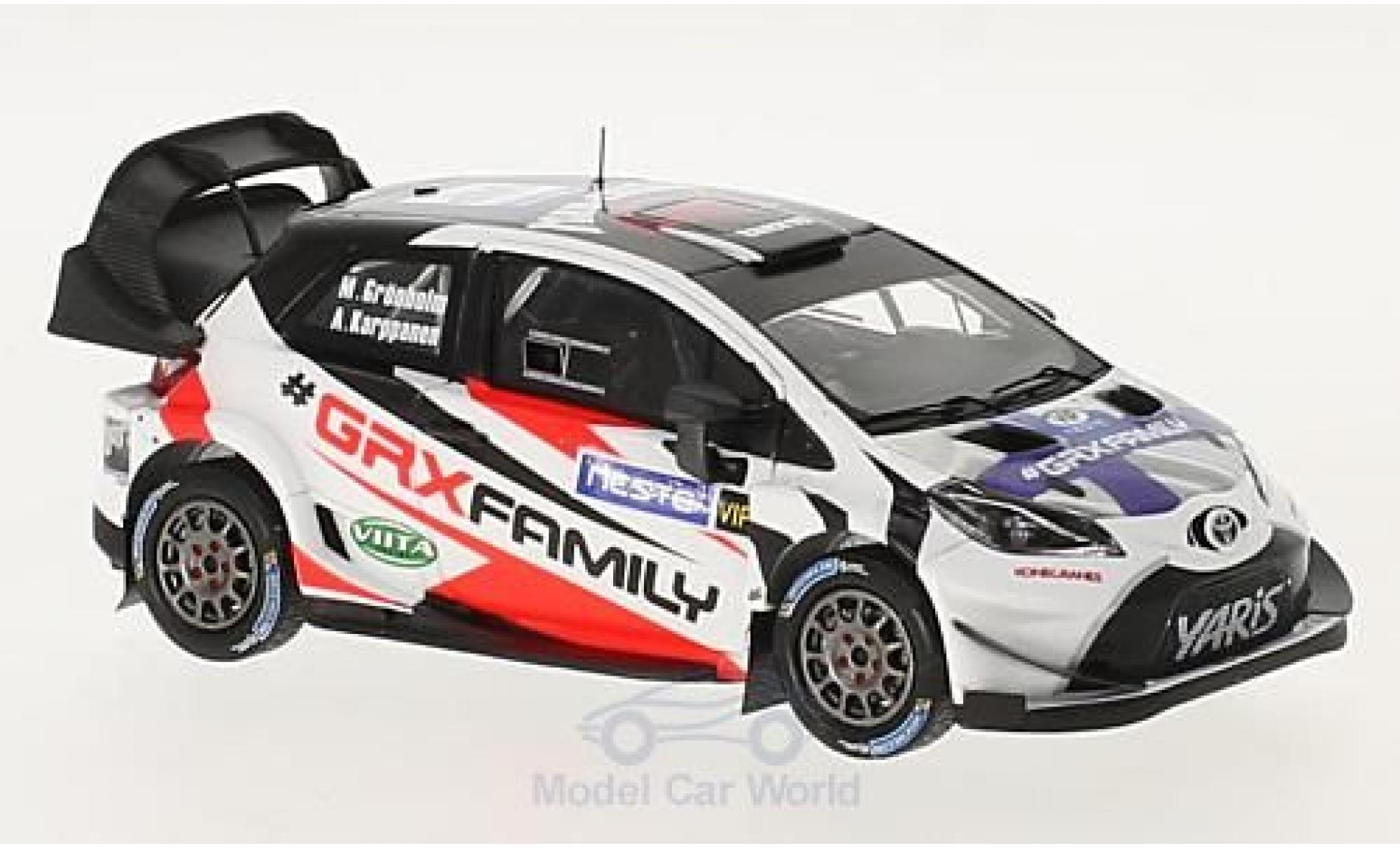 Toyota Yaris 1/43 Spark WRC Rallye Finnland 2017 Presentation M.Gr&ouml;nholm/A.Karppanen modelauto