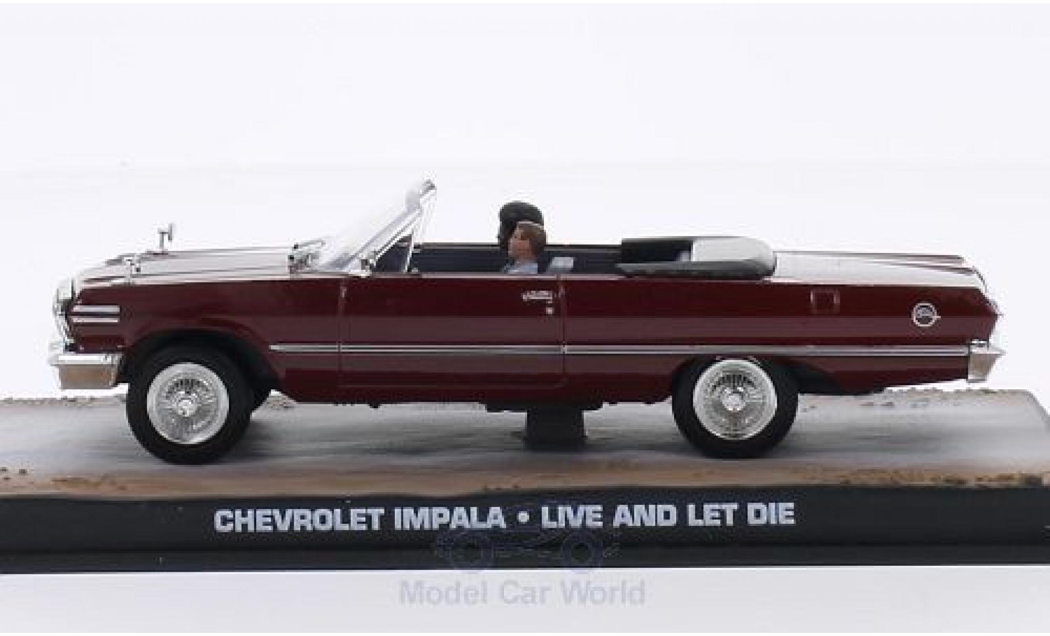 Chevrolet Impala 1/43 SpecialC Cabriolet rood James Bond 007 Leben und sterben lassen ohne Vitrine modelauto