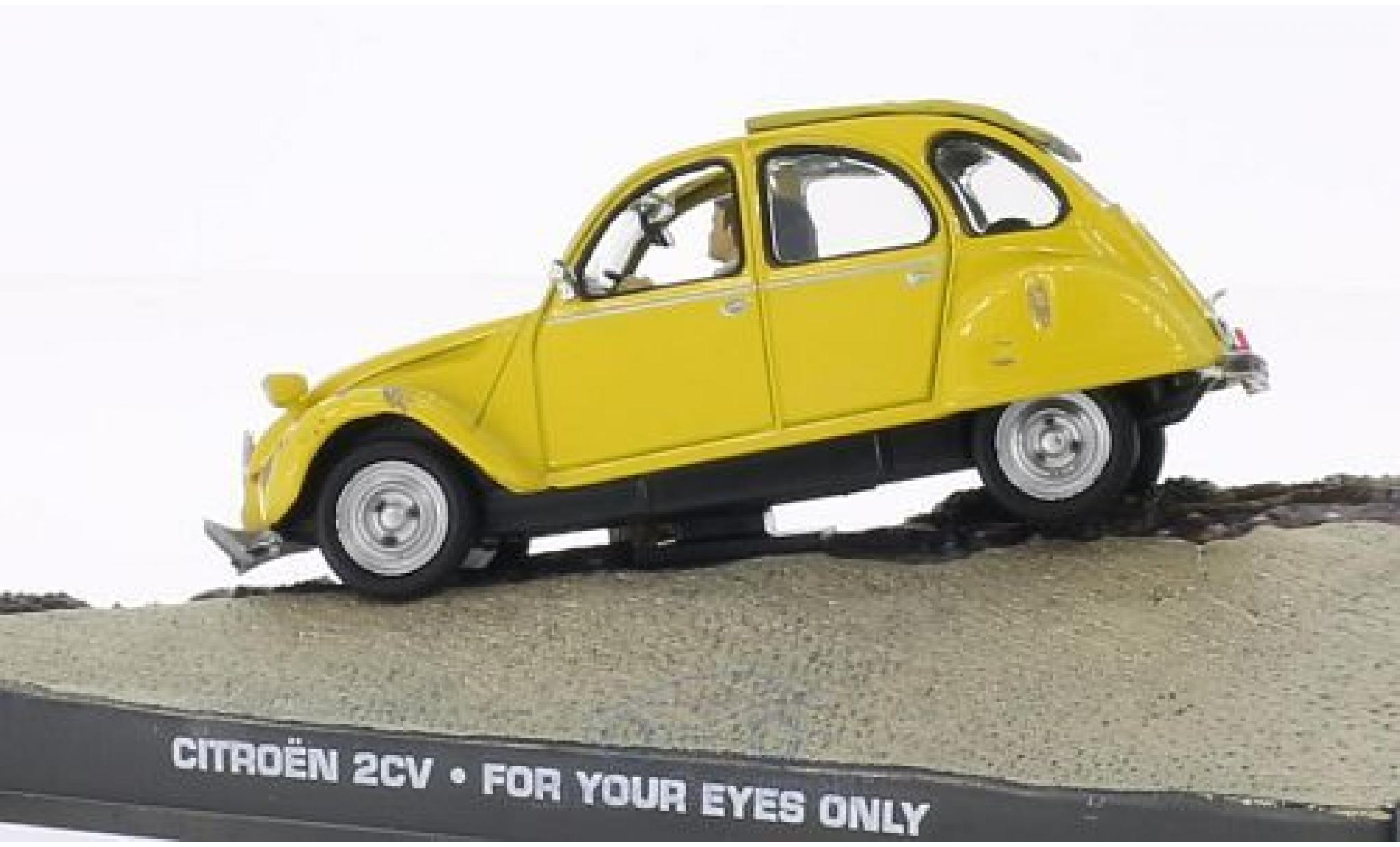 Citroen 2CV 1/43 SpecialC 6 geel James Bond 007 In t&ouml;dlicher Mission ohne Vitrine modelauto