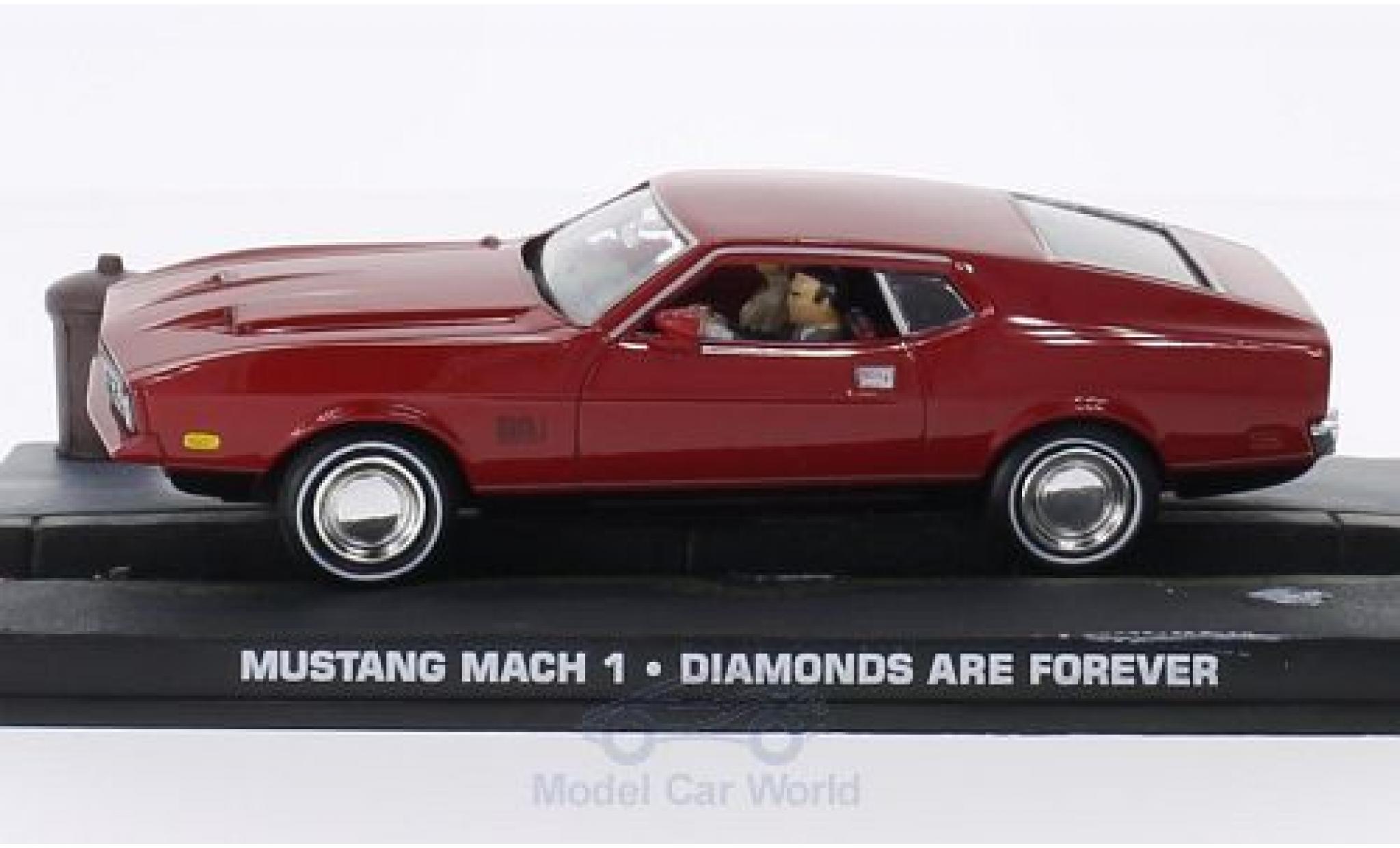 Ford Mustang 1/43 SpecialC Mach 1 rood James Bond 007 1965 Diamantenfieber ohne Vitrine modelauto