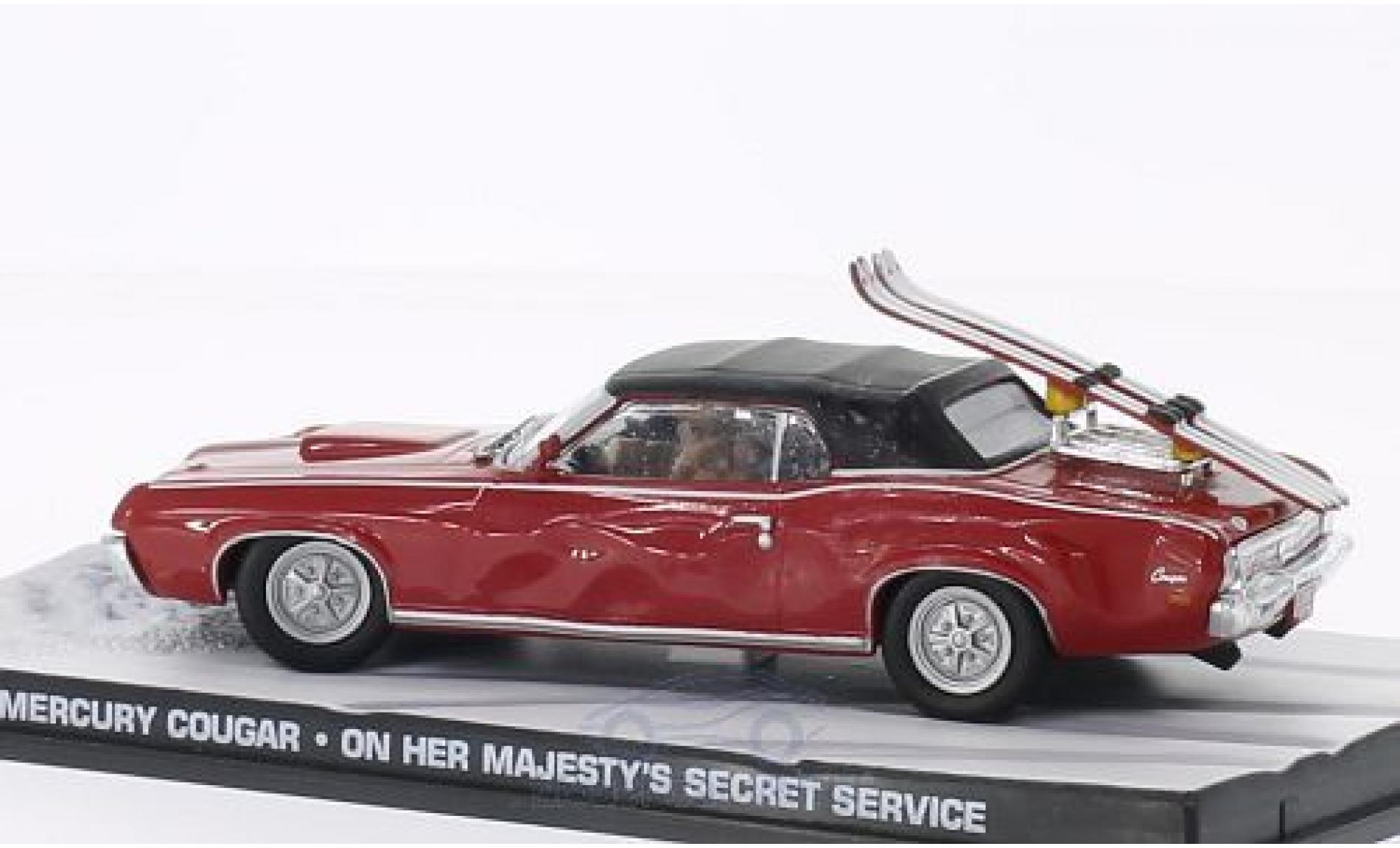 Mercury Cougar 1/43 SpecialC Cabriolet rood James Bond 007 Im Geheimdienst Ihrer Majest&auml;t ohne Vitrine modelauto