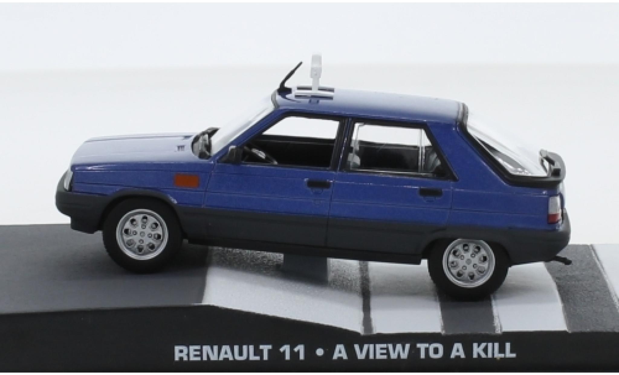 Renault 11 1/43 SpecialC metallic blauw James Bond 007 A View To A Kill ohne Vitrine modelauto