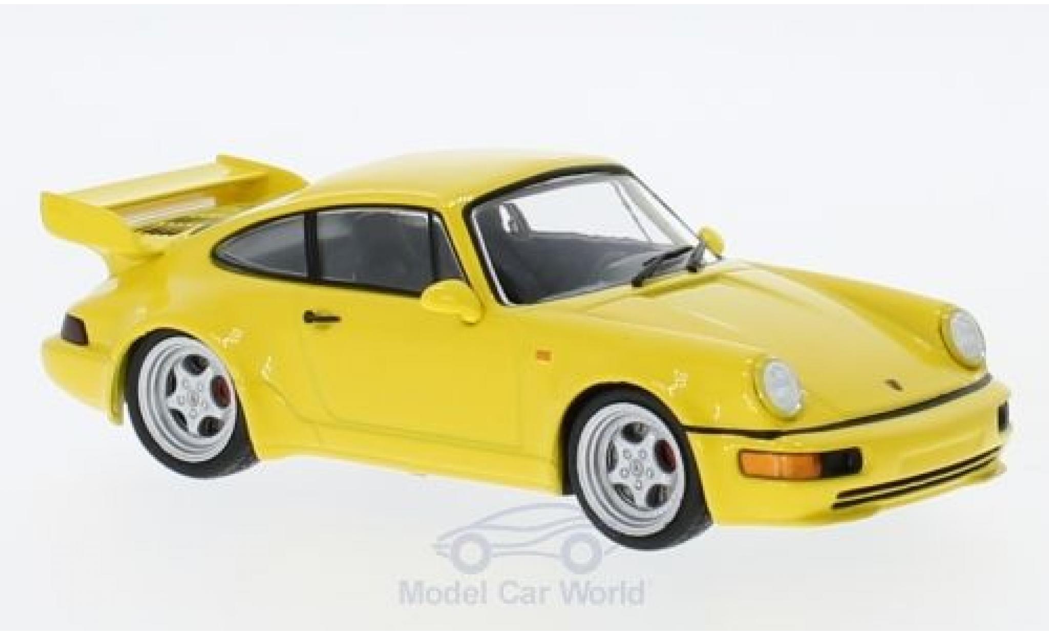 Porsche 964 RS 1/43 SpecialC 911 RS 3.8 geel 1992 911 Collection modelauto