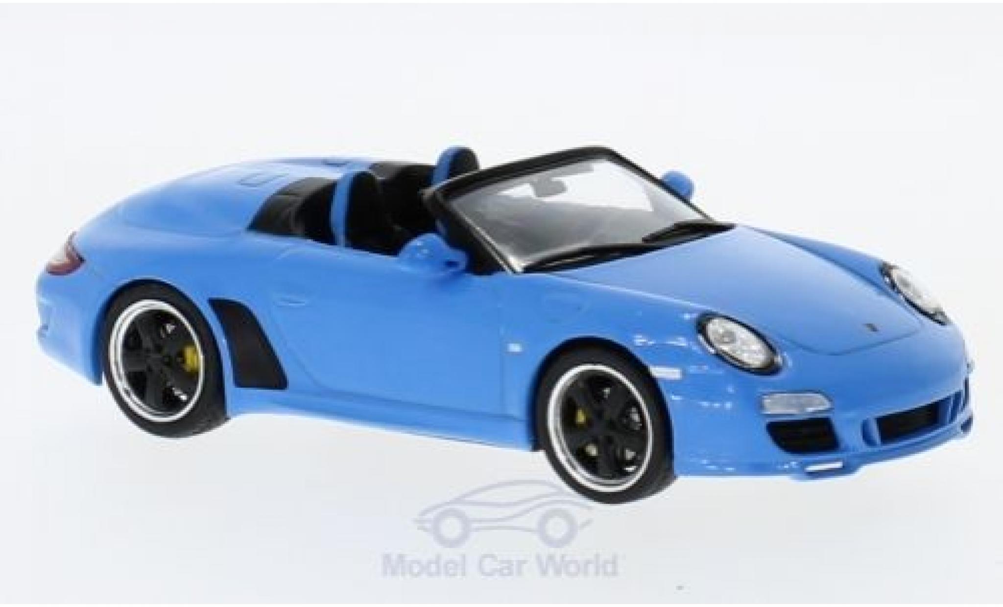 Porsche 997 Speedster 1/43 SpecialC 911 Speedster blauw 2010 911 Collection modelauto