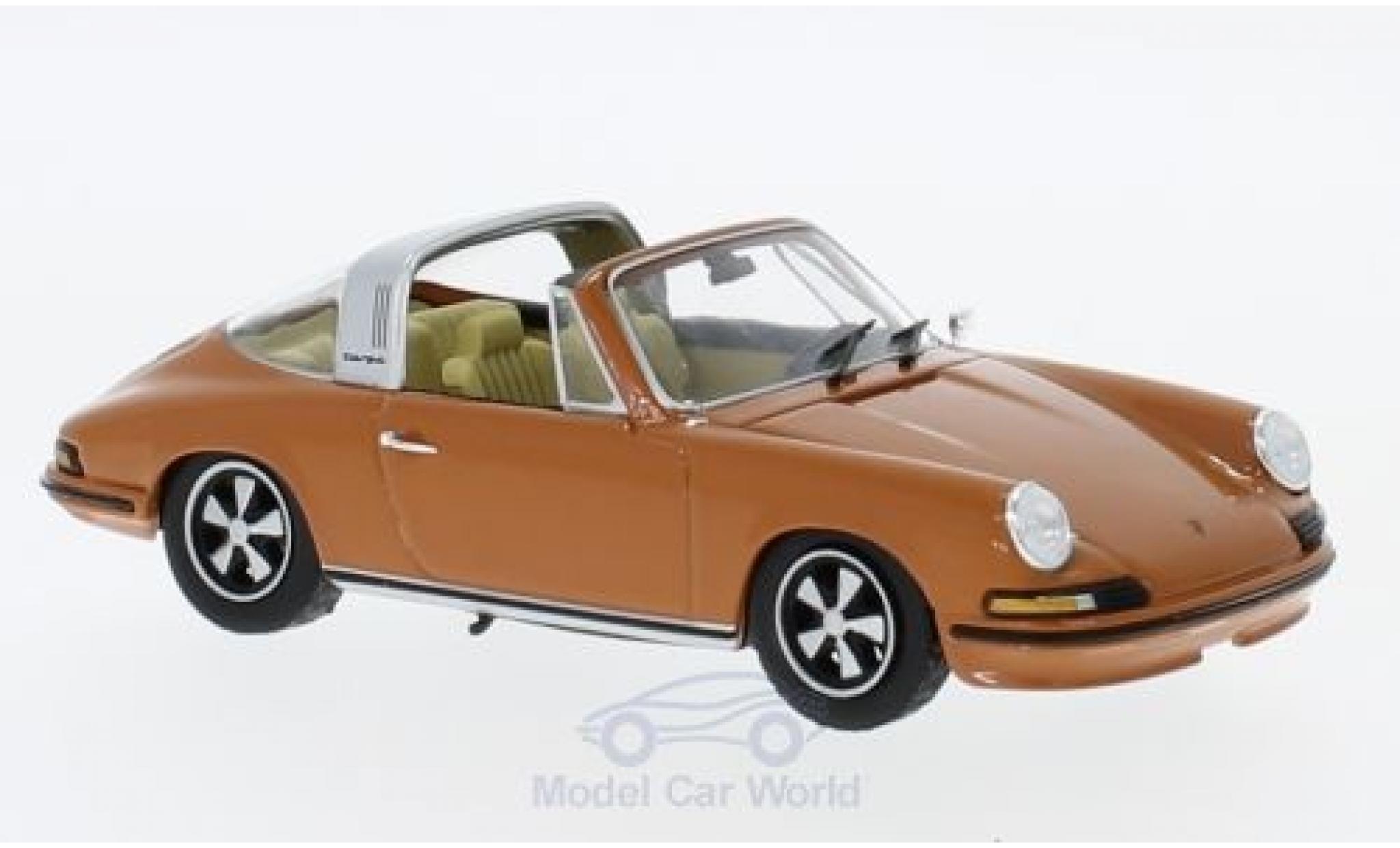 Porsche 911 Targa 1/43 SpecialC Targa oranje 1973 Collection modelauto