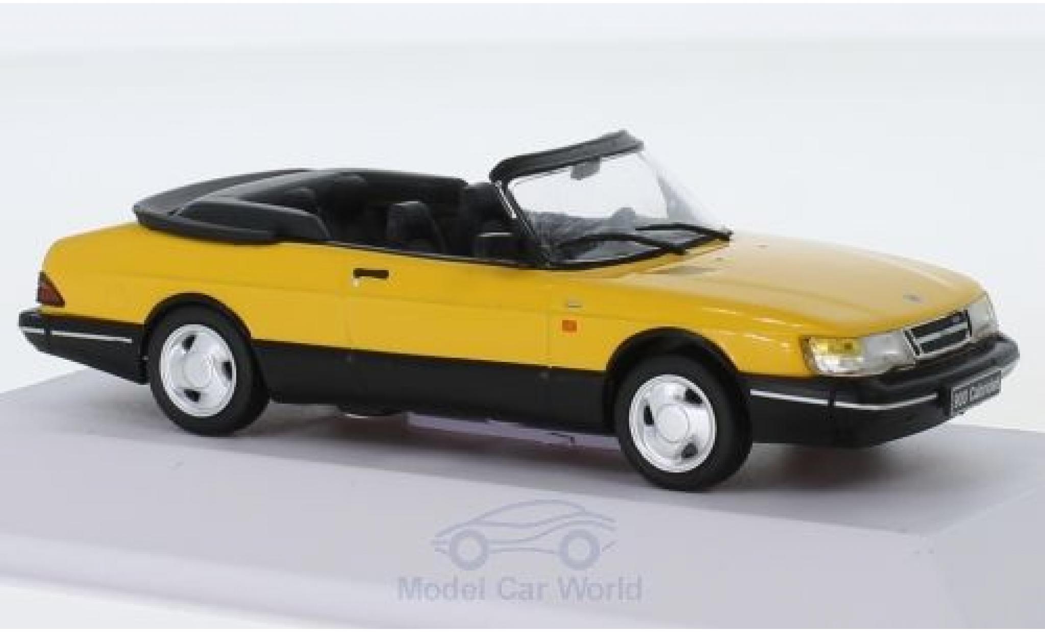 Saab 900 1/43 SpecialC Cabriolet Monte Carlo geel 1991 modelauto