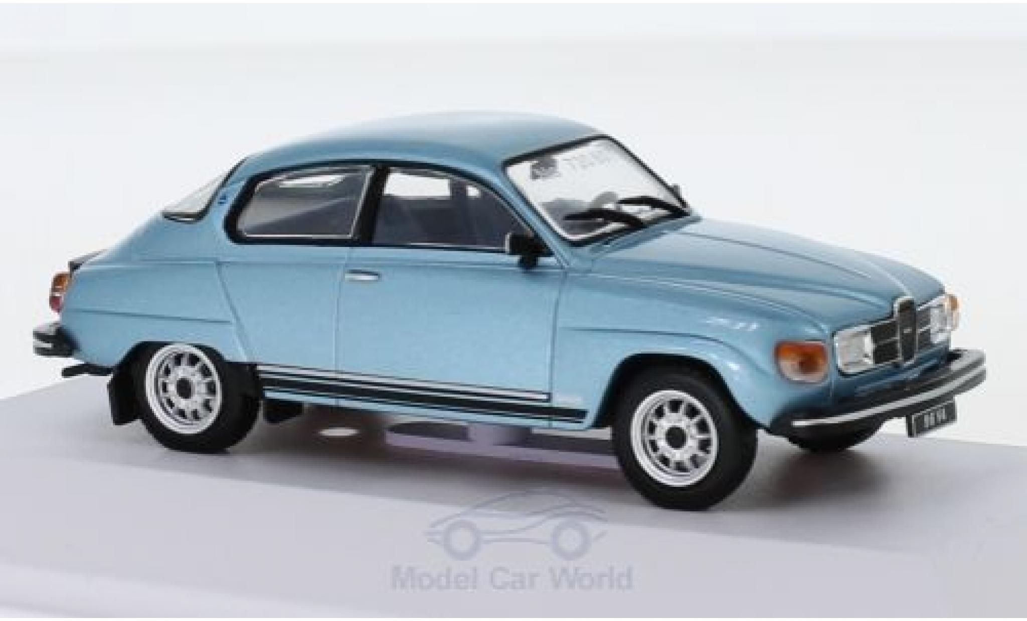 Saab 96 1/43 SpecialC V4 metallic blauw 1980 modelauto