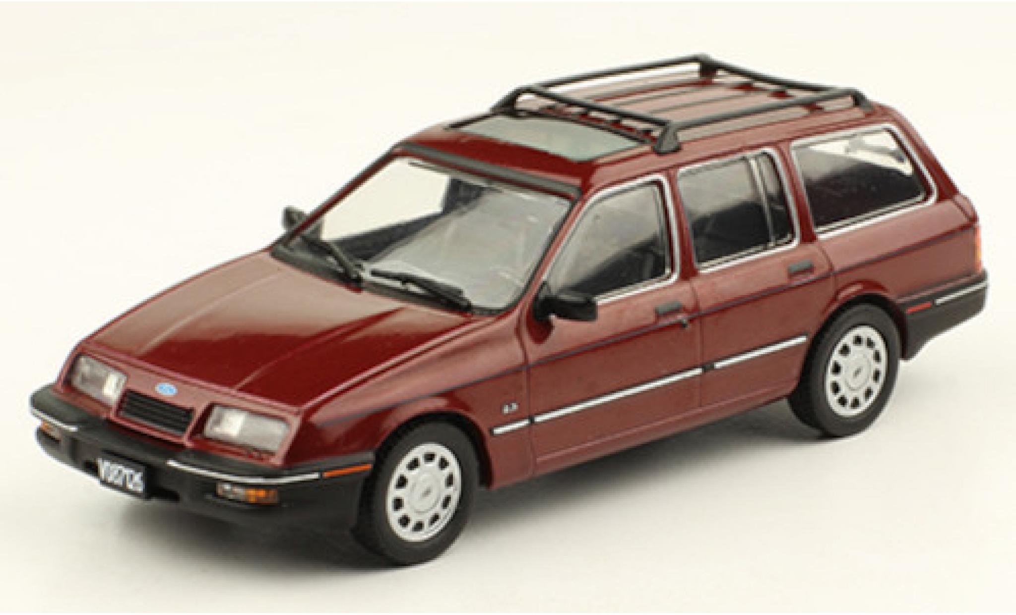 Ford Sierra 1/43 SpecialC Turnier Ghia rood 1988 modelauto