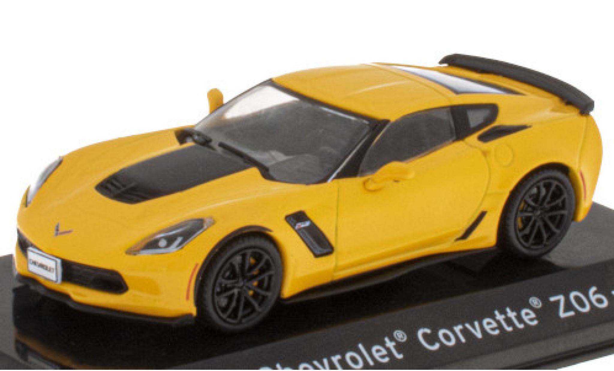Chevrolet Corvette 1/43 SpecialC Z06 (C7) geel/matt-zwart 2009 modelauto