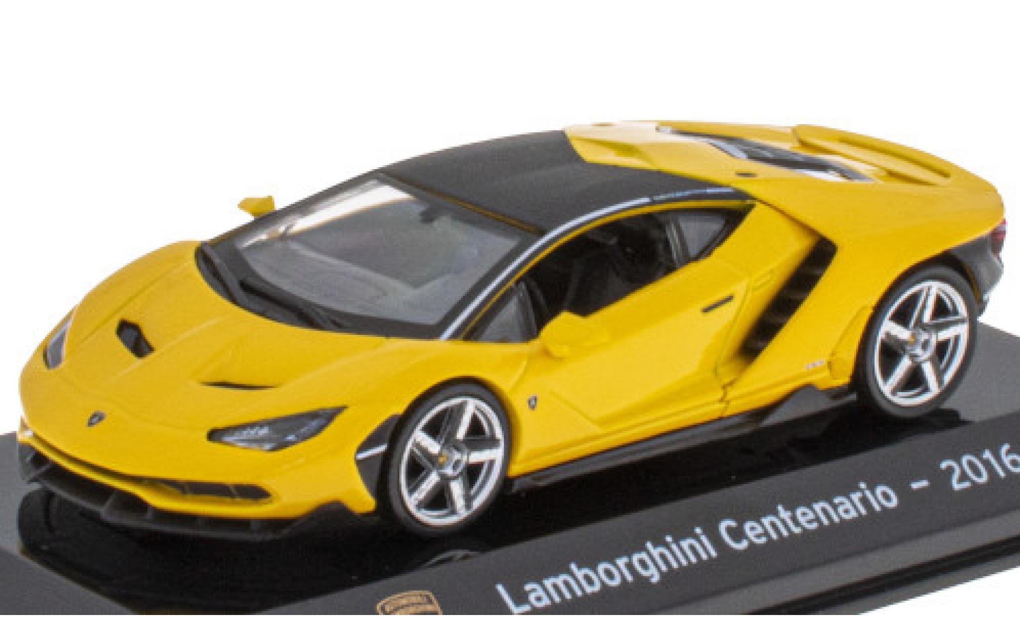 Lamborghini Centenario 1/43 SpecialC geel/matt-zwart 2016 modelauto