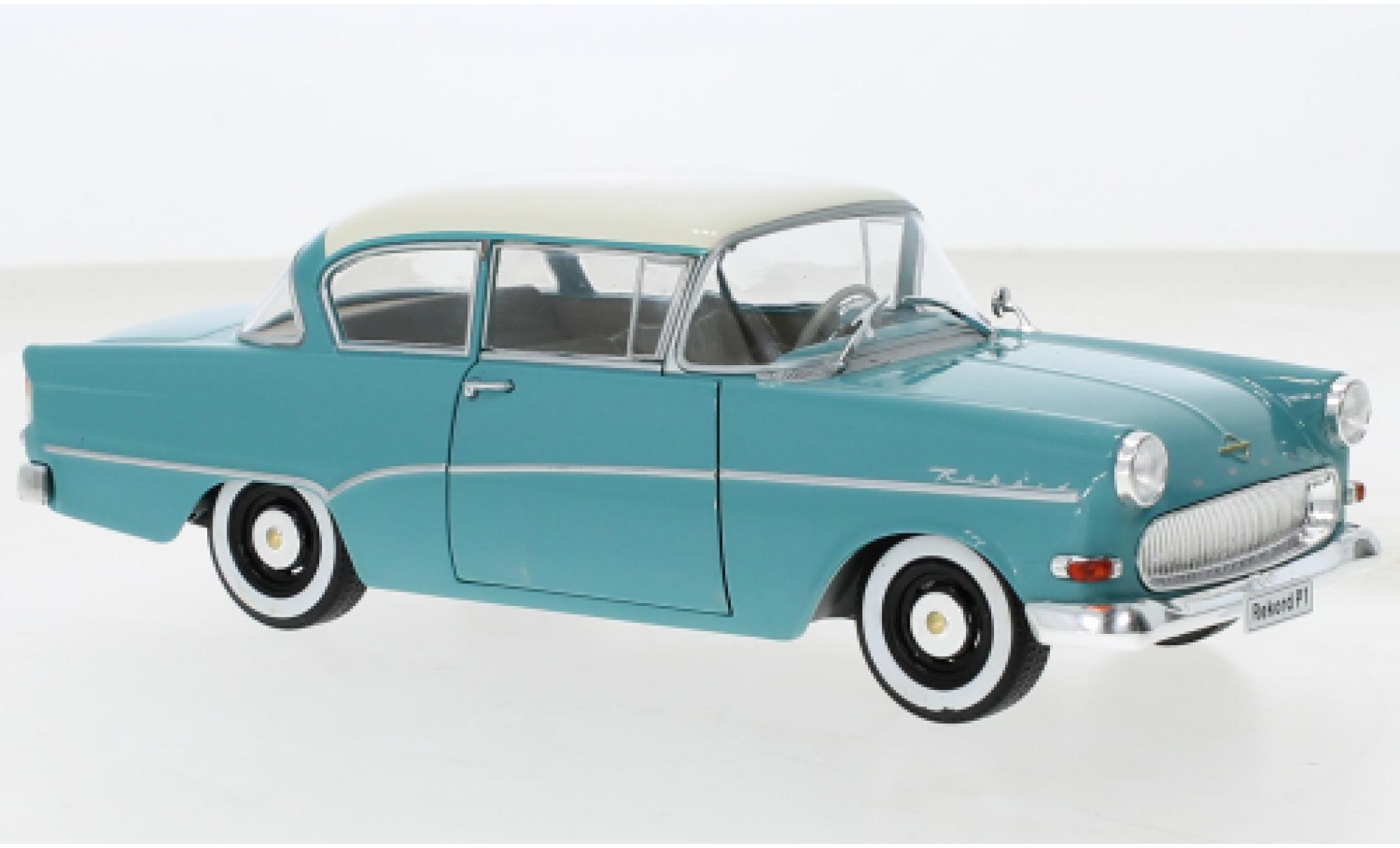 Opel Olympia 1/24 SpecialC record P1 turquoise/beige clair 1957 modelauto